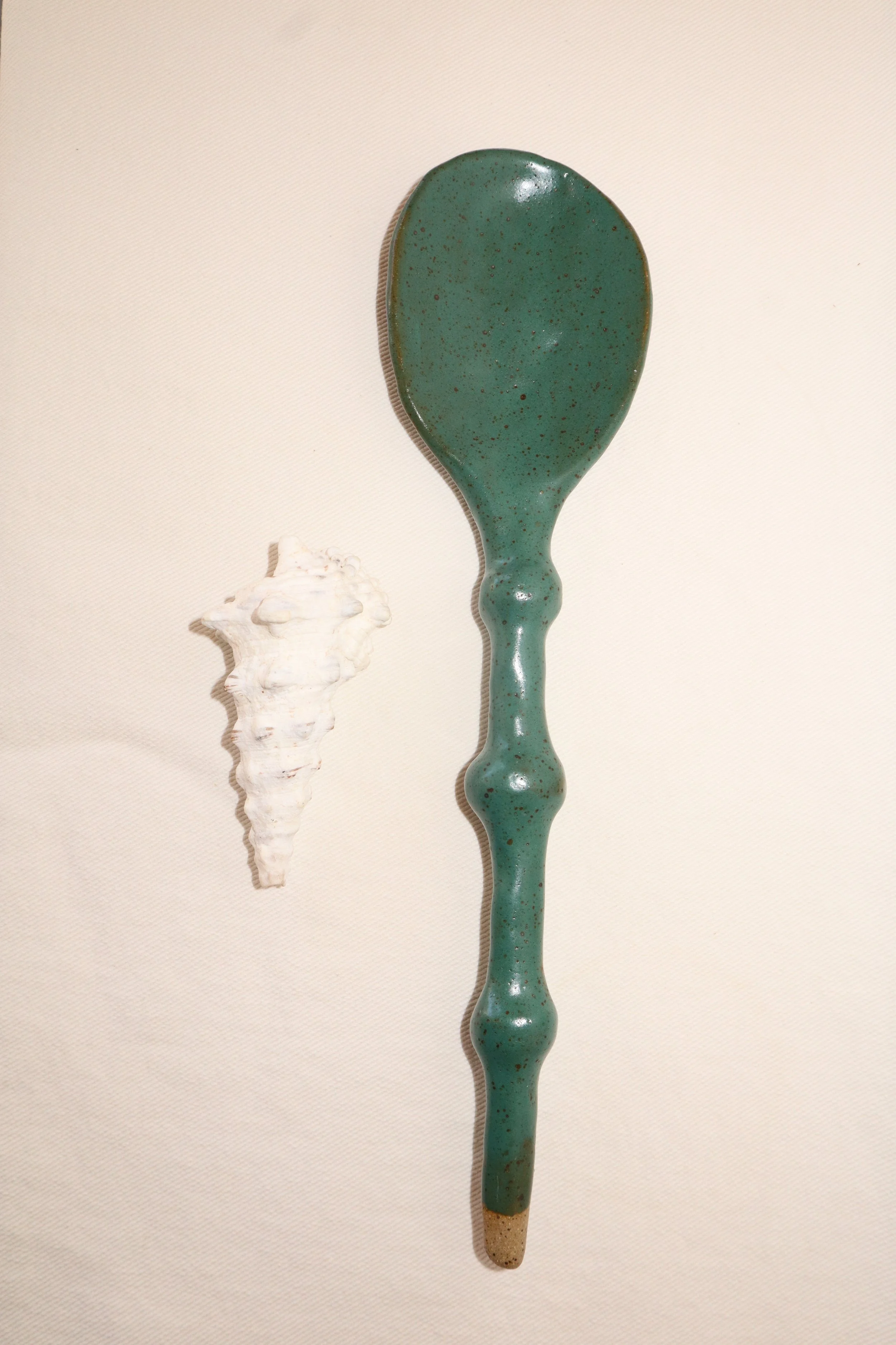 Green Knobby Spoon