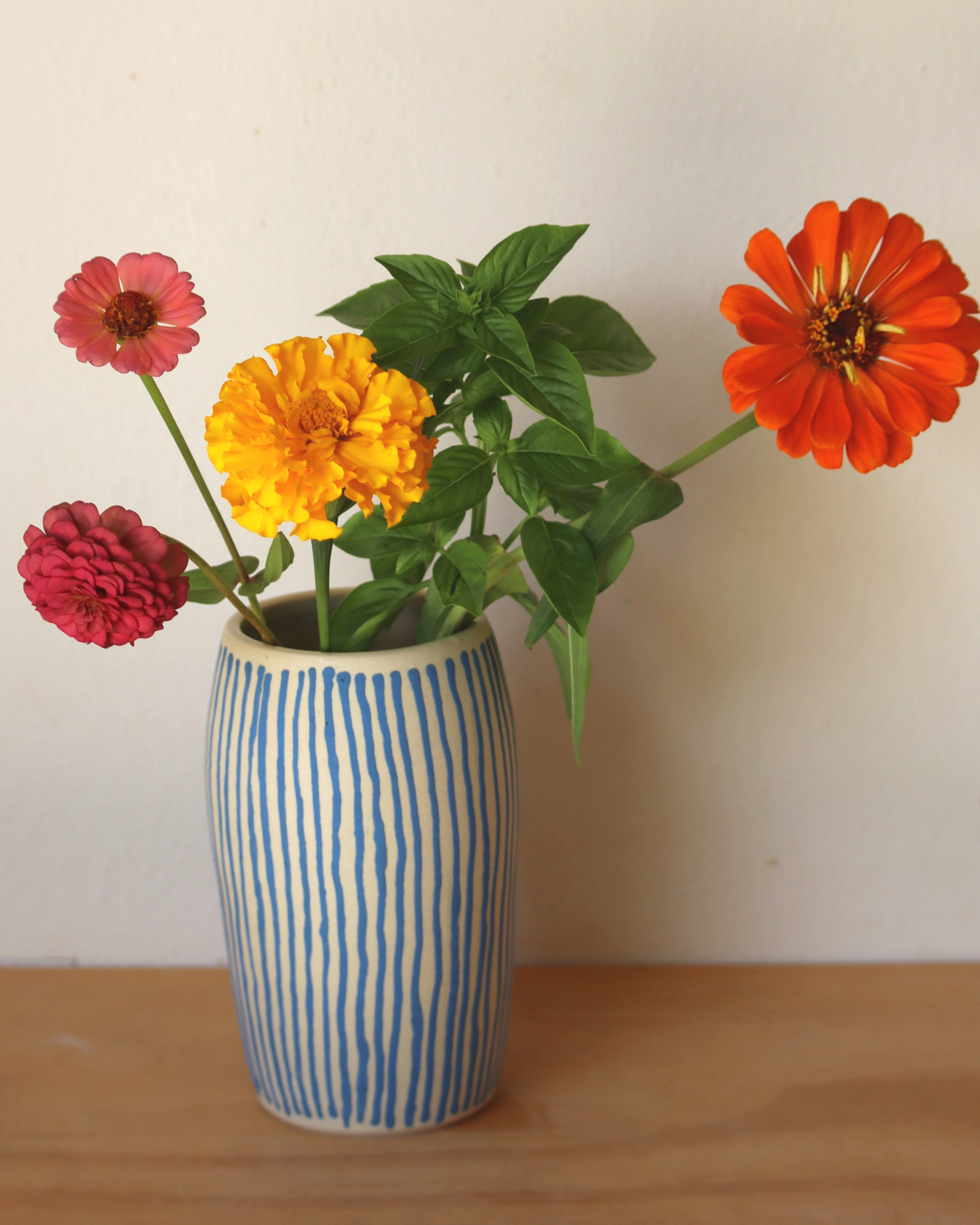 Striped Bud Vase