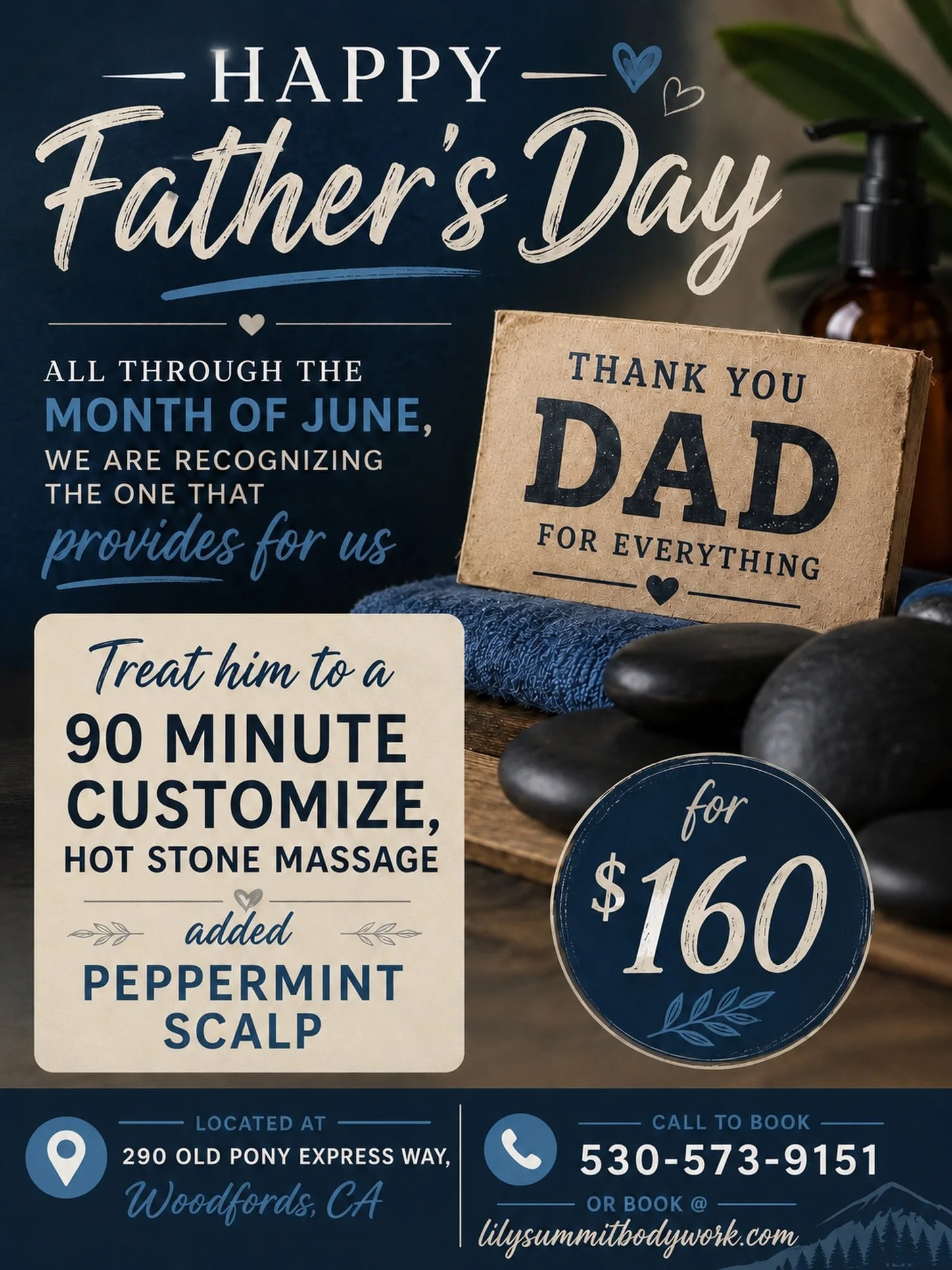 @lilysummitbodywork is offering an amazing Father&rsquo;s Day special!  Don&rsquo;t miss it!