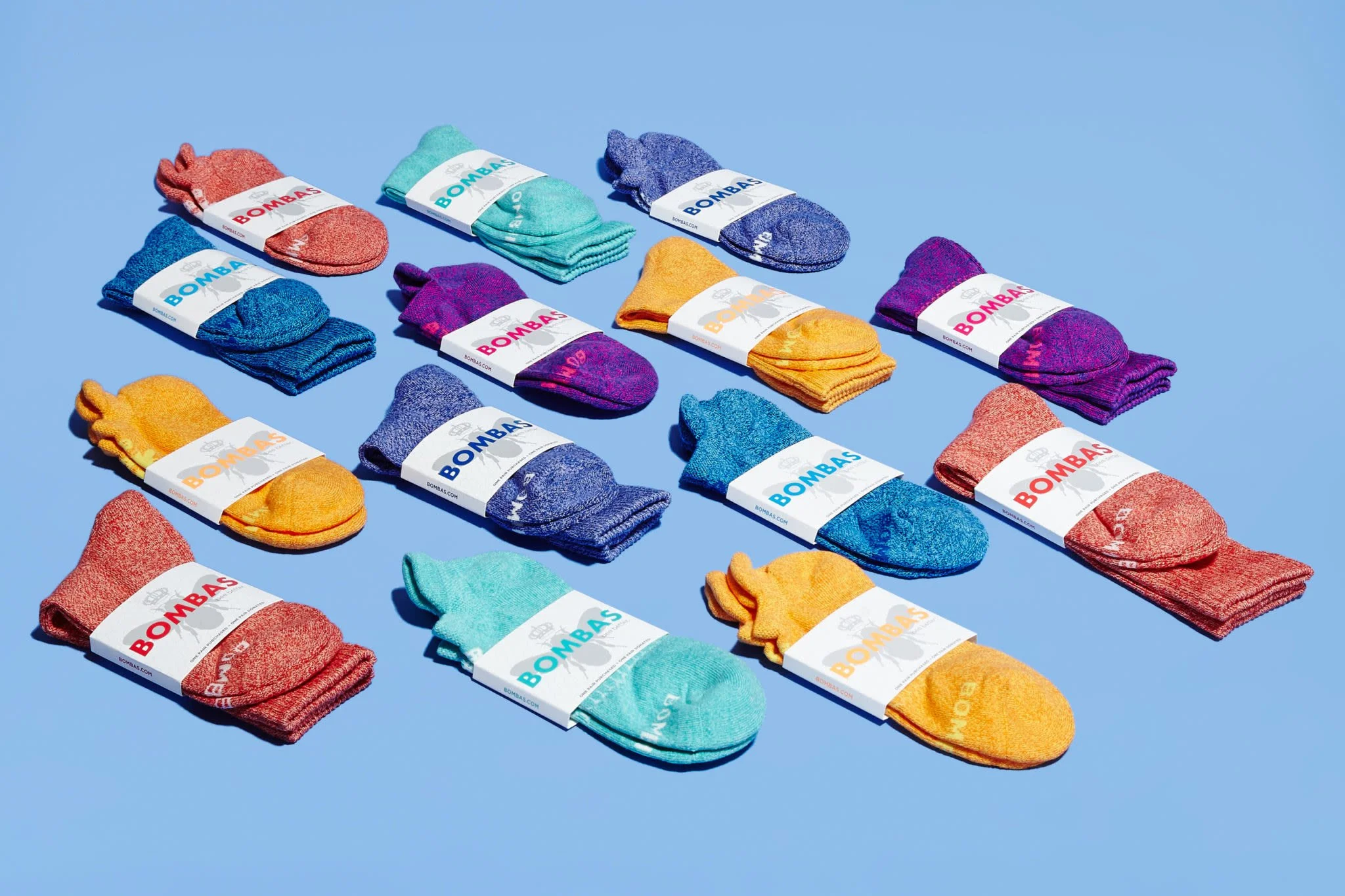 bombas socks arranged as a flat lay photo
