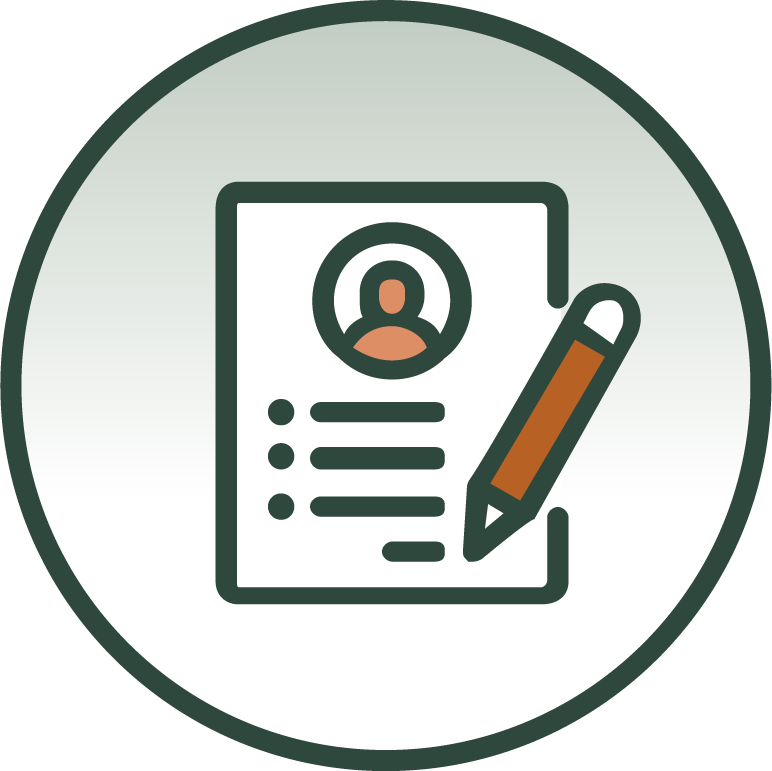 This is an icon of a piece of paper and pencil