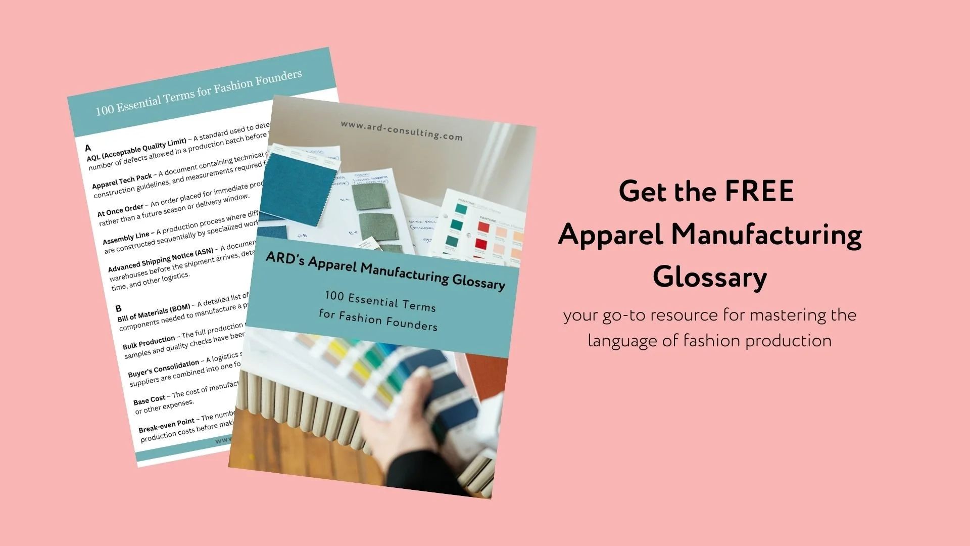 Get the FREE Apparel Manufacturing Glossary: your go-to resource for mastering the language of fashion production