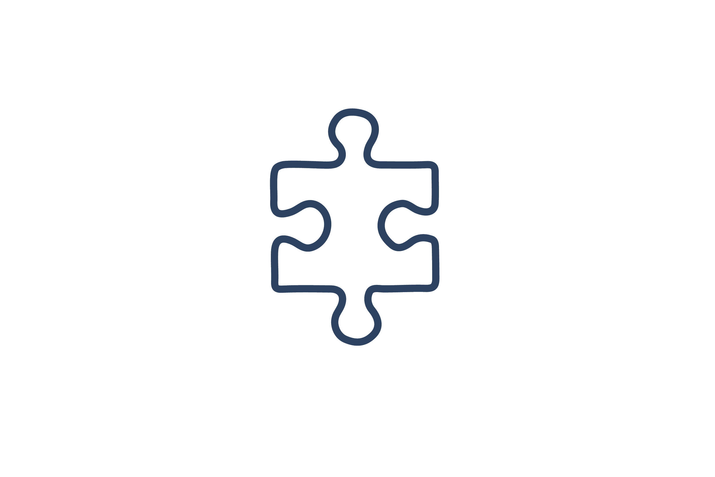 A line drawing of a puzzle piece with interconnected edges, centered amidst the words 'The Power of Social Connection' in black text.