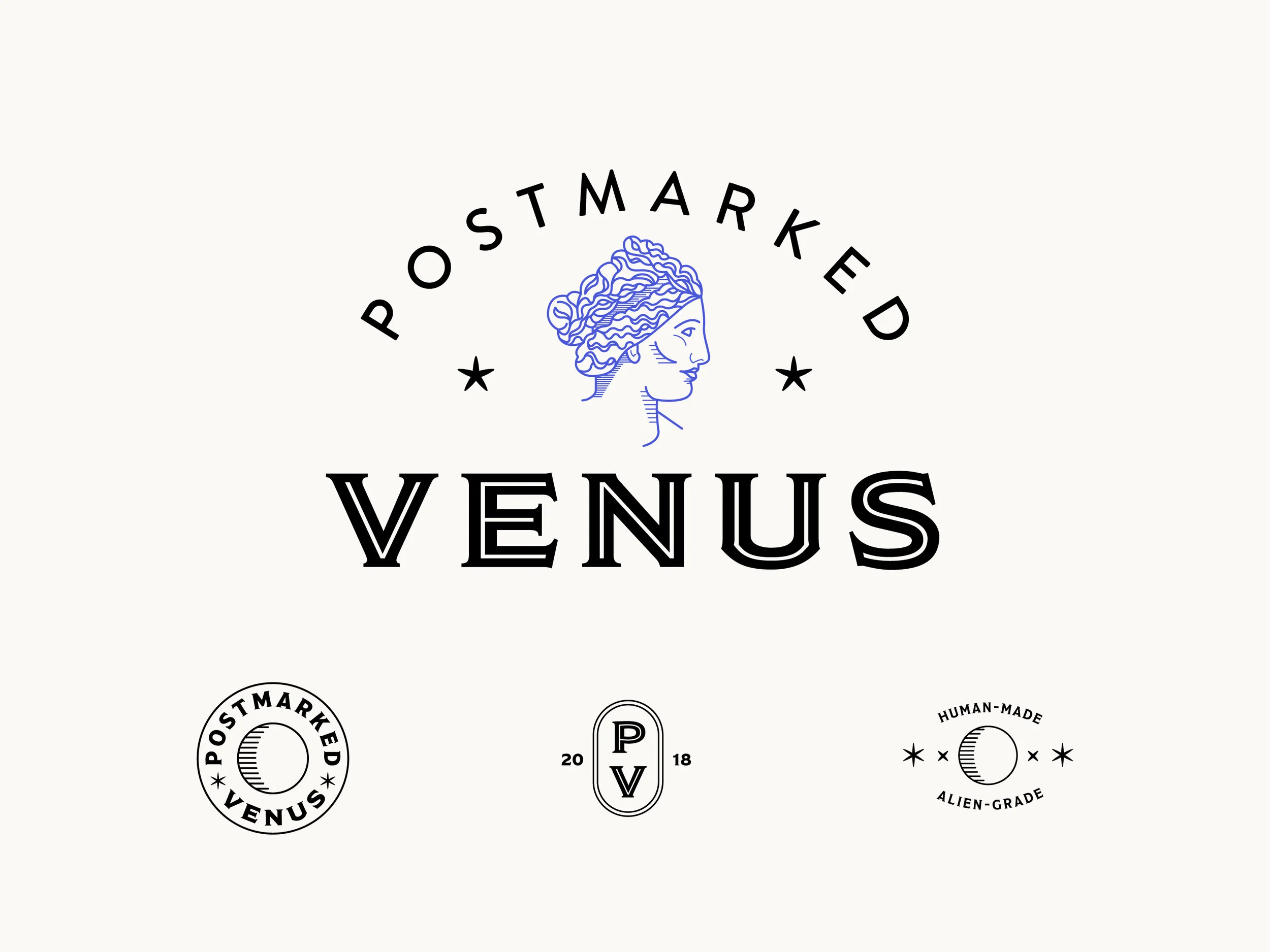 Postmarked Venus Logo and Badges.jpg