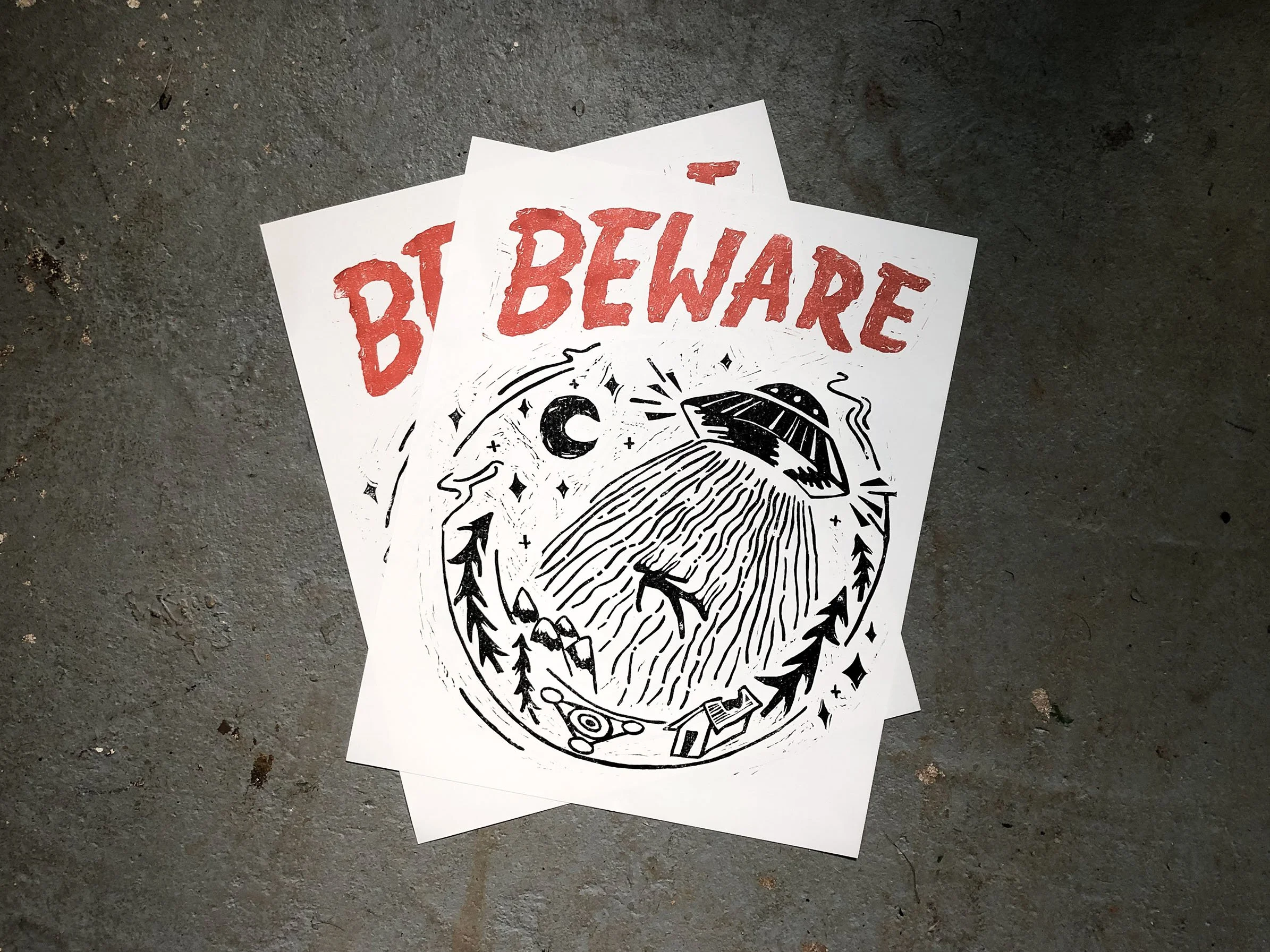PostmarkedVenus_Beware of Aliens Print.jpg
