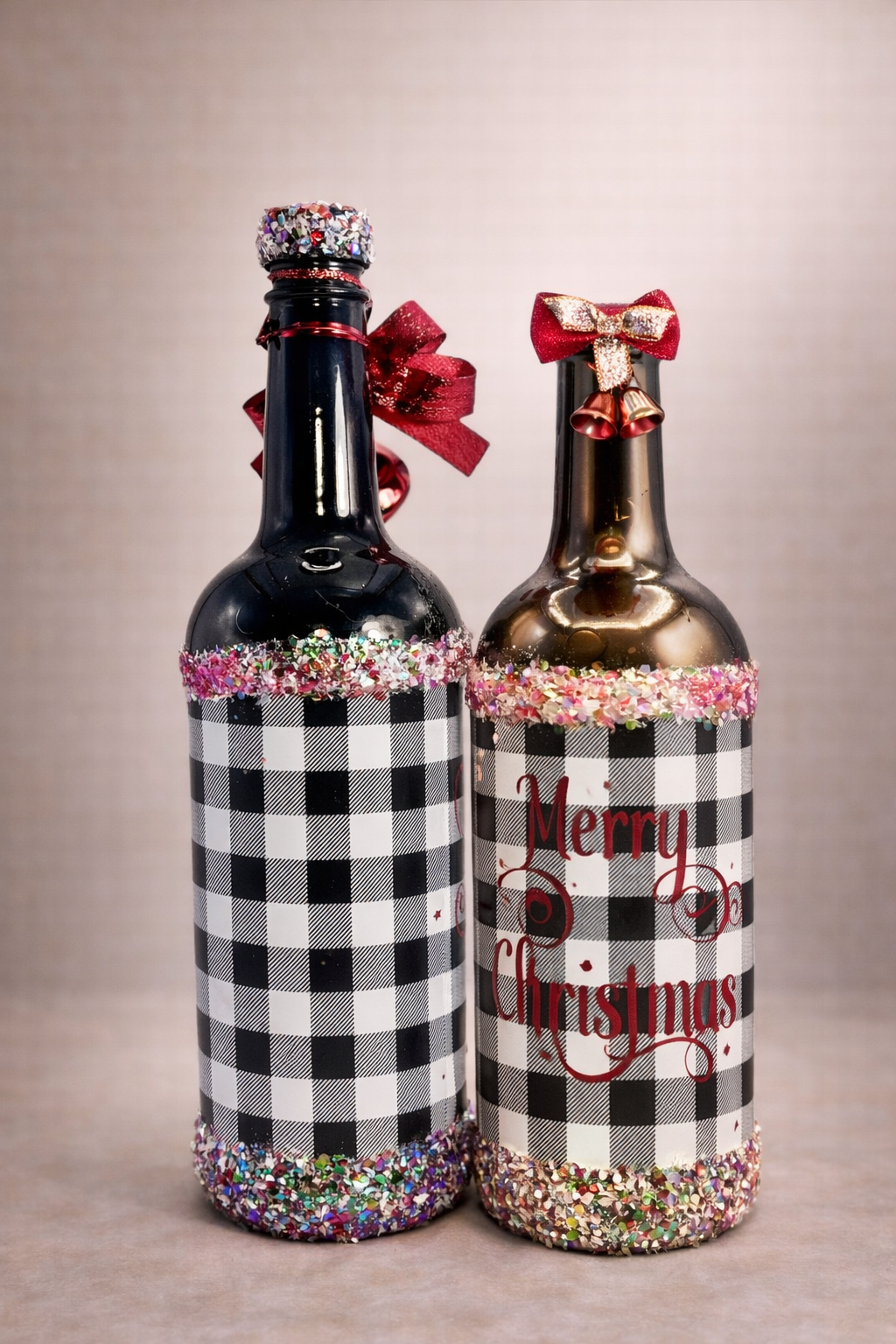 Merry Christmas Plaid Keepsake Bottle - Signature Collection