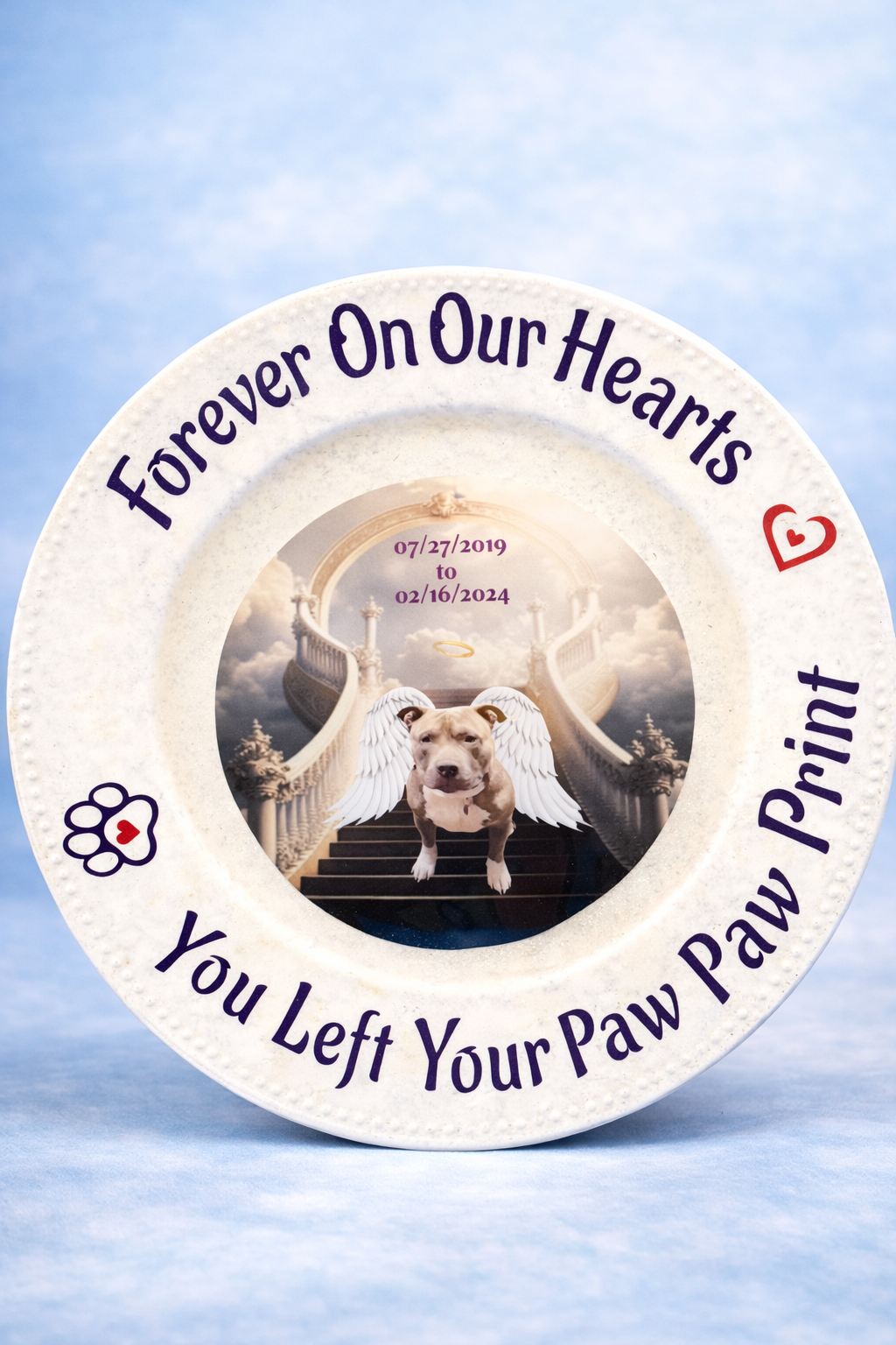 Forever On Our Hearts Signature Memorial Plate