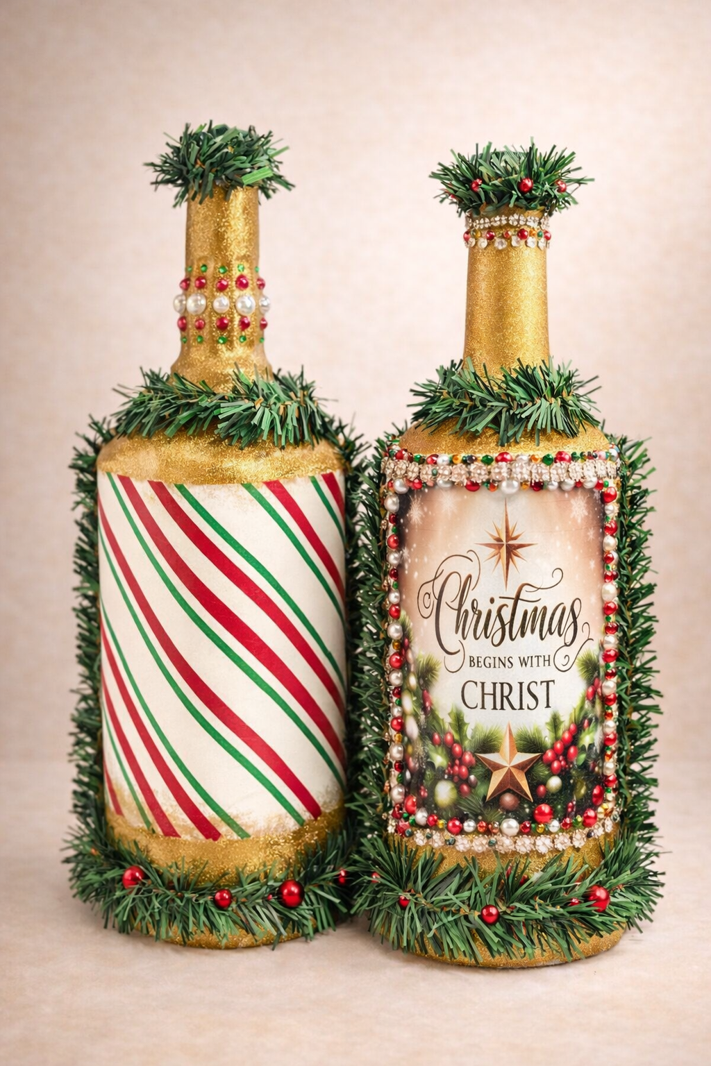 Christmas Begins with Christ Legacy Faith Decorative Bottle- Legacy Collection