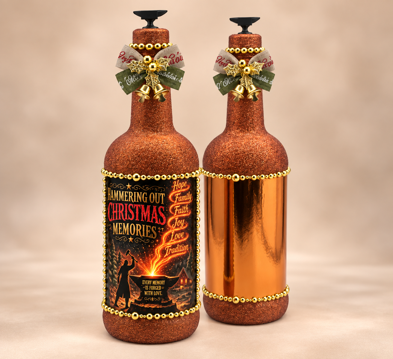 Hammering Out Christmas Memories Keepsake Bottle - Luxury Collection