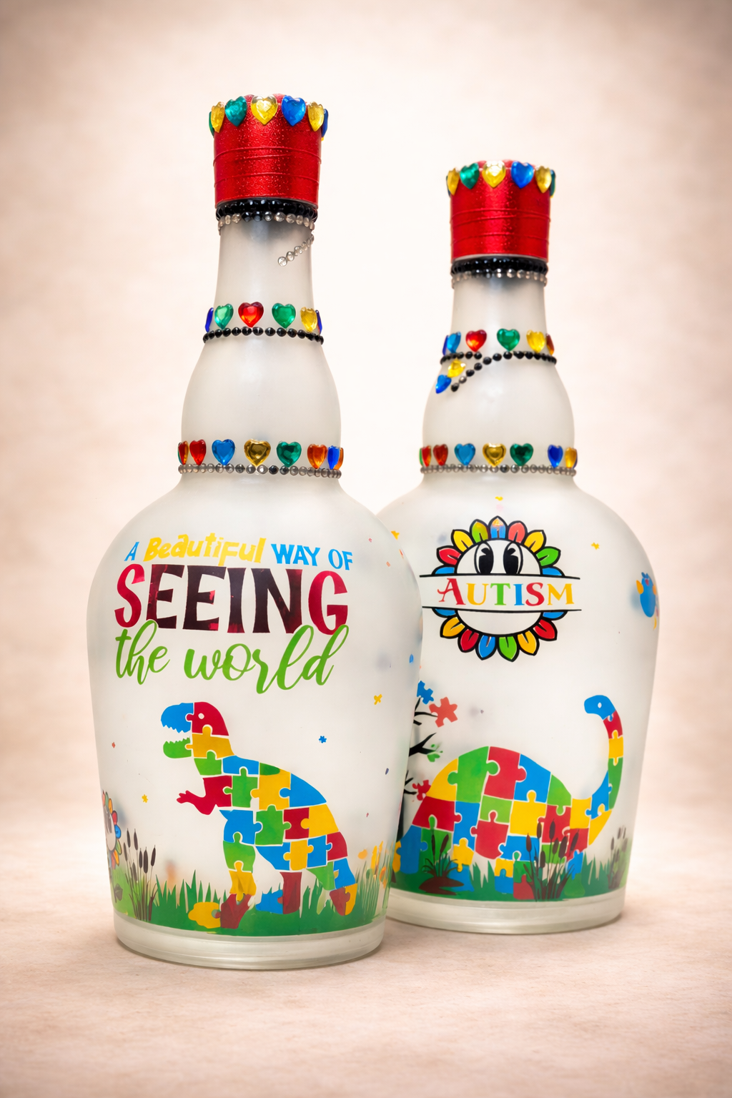 Autism- “A Beautiful Way of Seeing the World” Inspirational Decorative Bottle-Luxury Collection