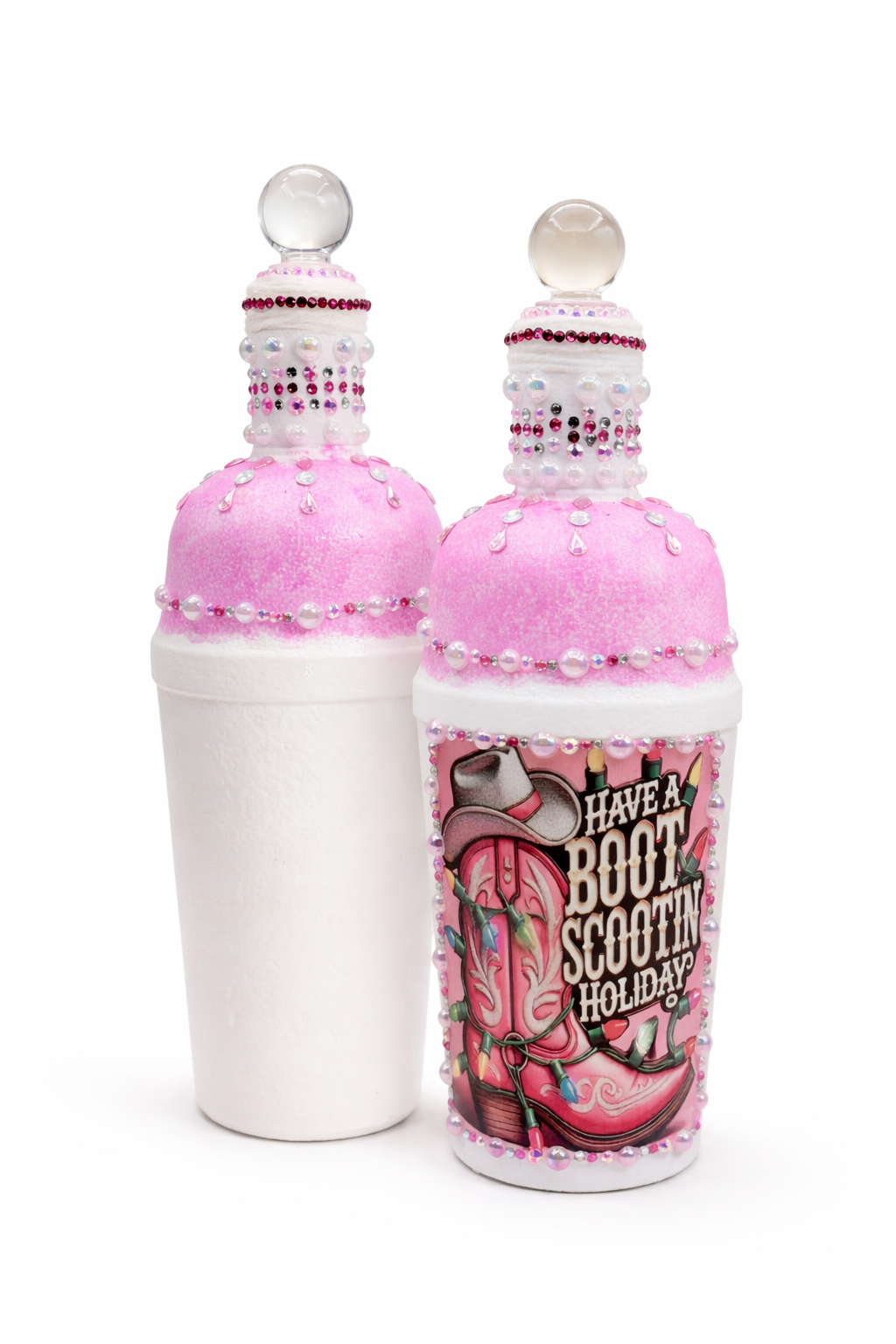 Pink Rhinestone Cowgirl Holiday Keepsake Bottle - Signature Collection