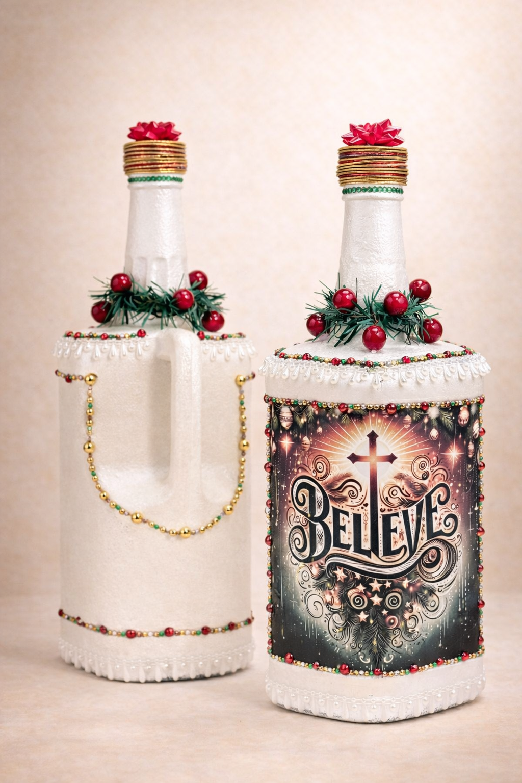 Believe Christmas Faith Legacy Decorative Bottle Keepsake- Legacy Collection