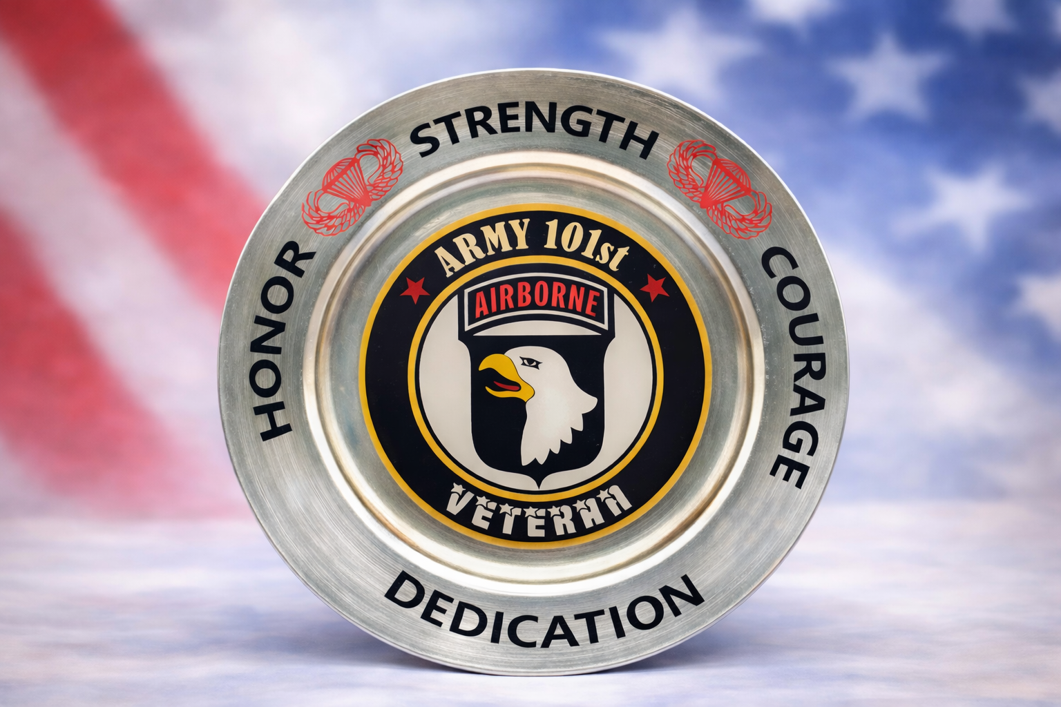 U.S. Army 101st Airborne Veteran Tribute Plate-Signature Collection