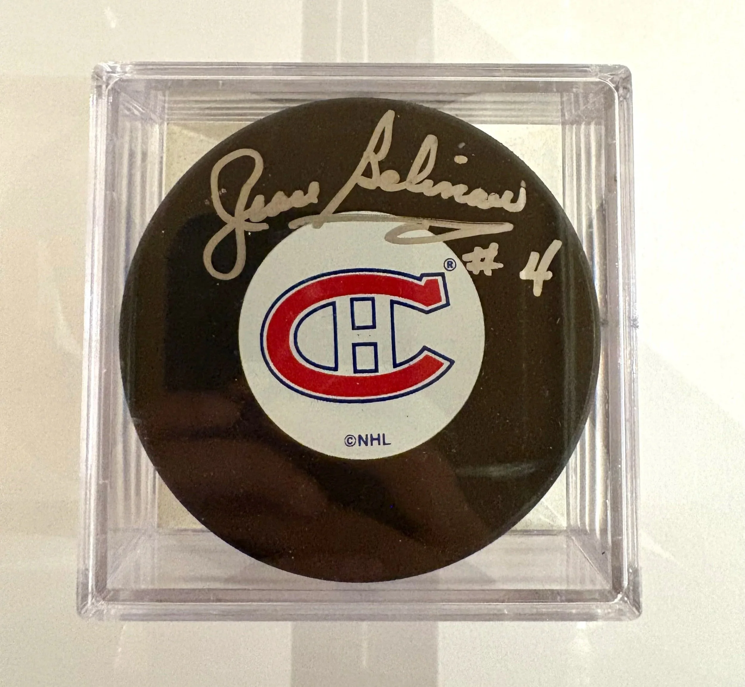 Jean Béliveau Signed Pucks