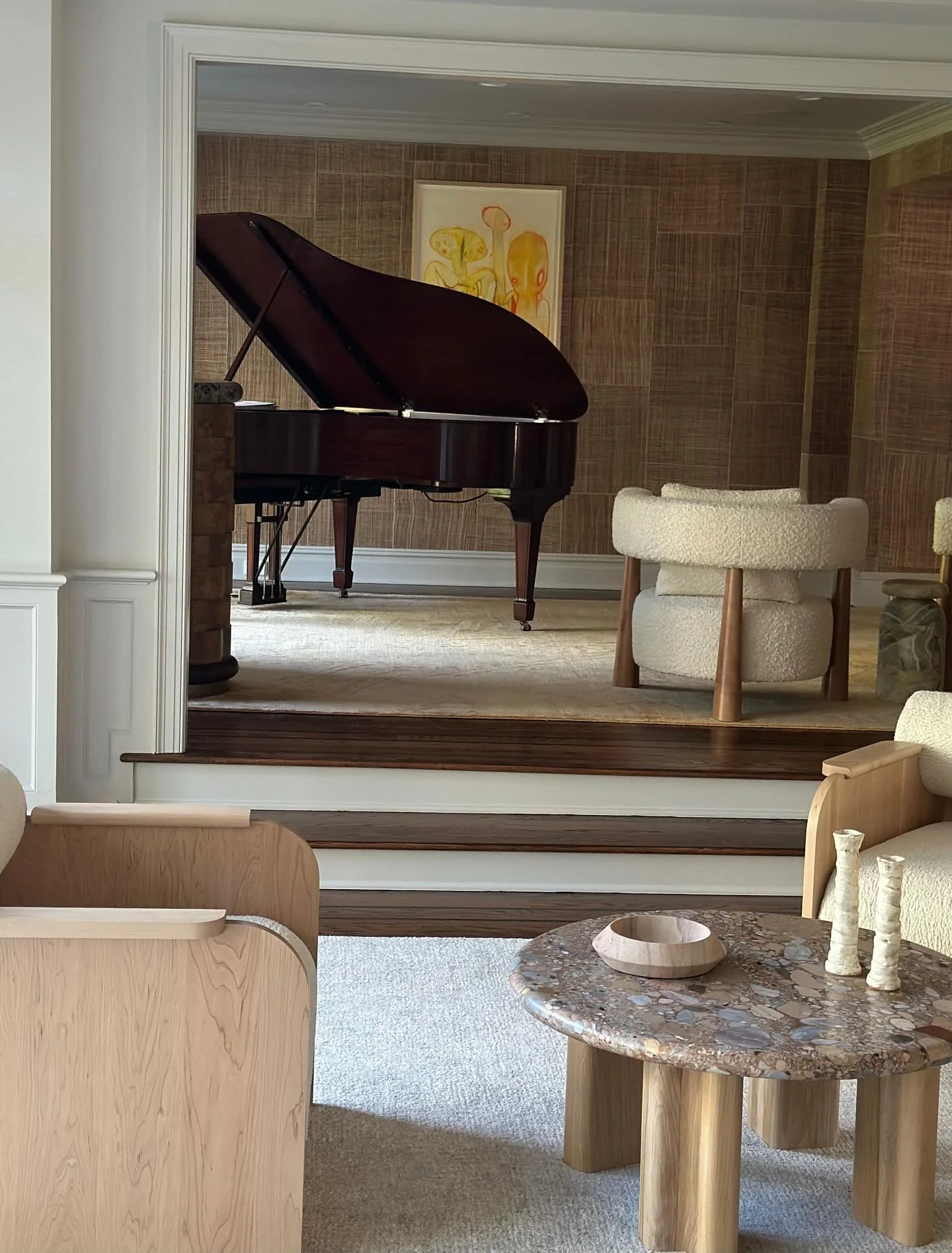 Lush textures and a moody palette tonight #kategelfandingeriordesign #kgid