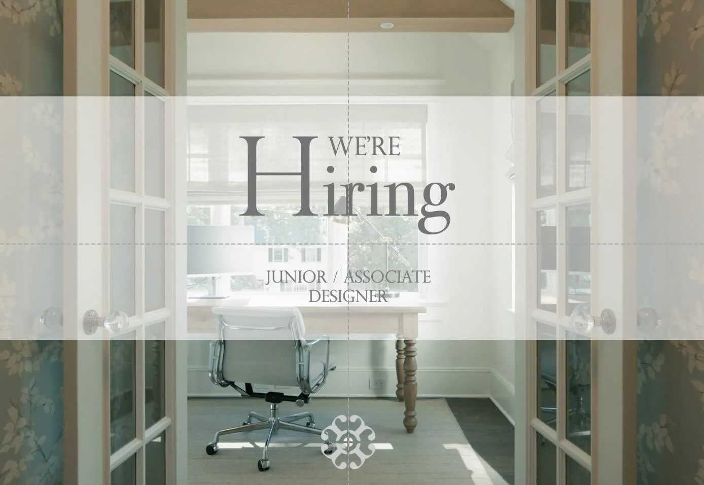 KGID is hiring for a full time Junior/Associate Designer.  Must have 1-3 years of experience and knowledge of AutoCAD is a plus.  DM me for position requirements, only serious inquiries.  Job posting also available on @businessofhome
