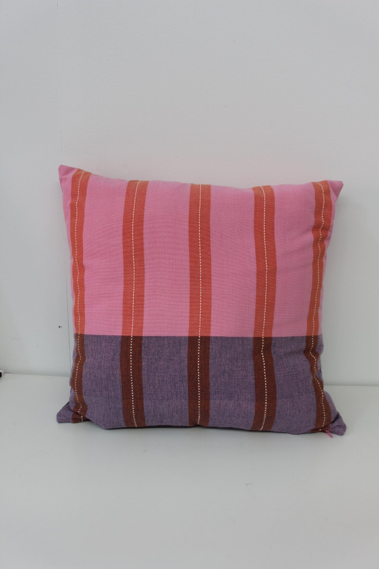 Pink Striped Cushion Cover 50cm
