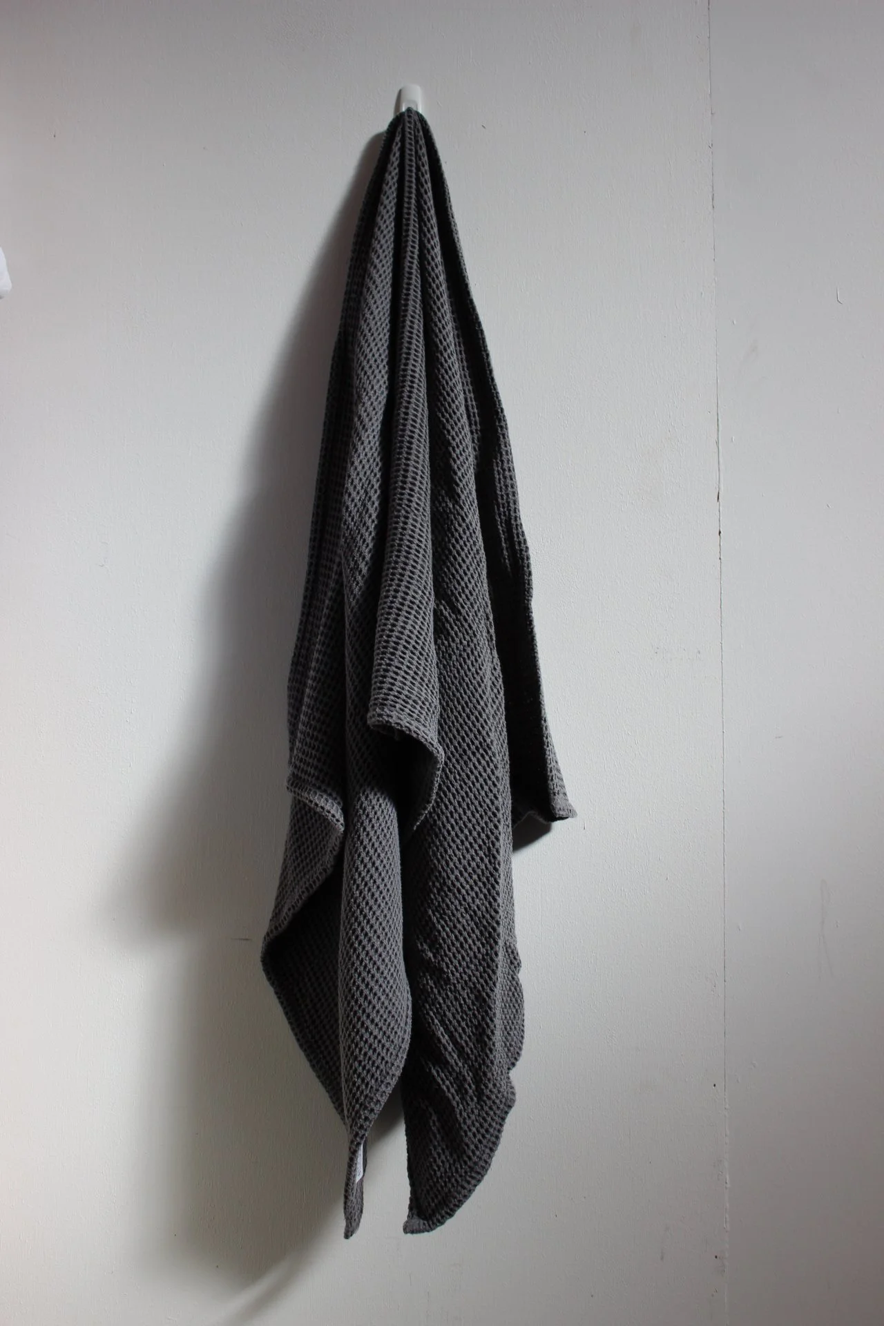 Navy-Grey Waffle Weave Towel