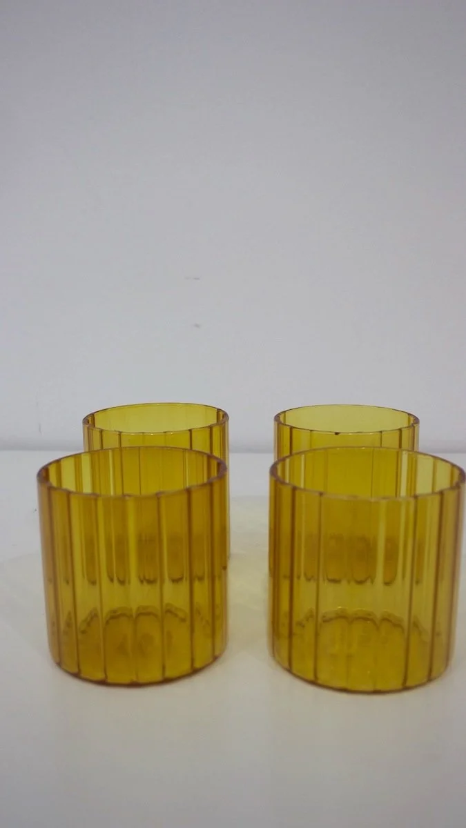 Amber Ripple Glasses x4