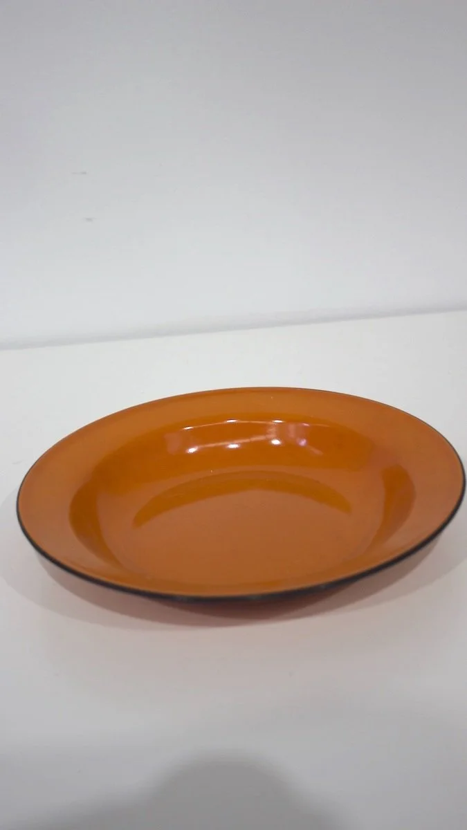 Orange Enamel Plate 01 (x2)