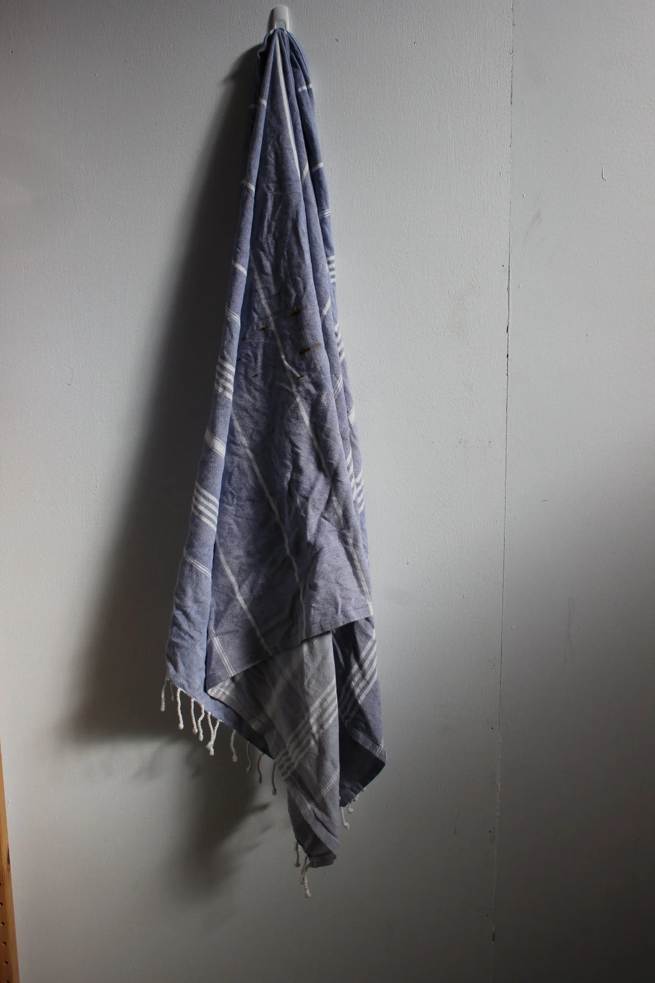 Aged Light Blue Cotton Towel