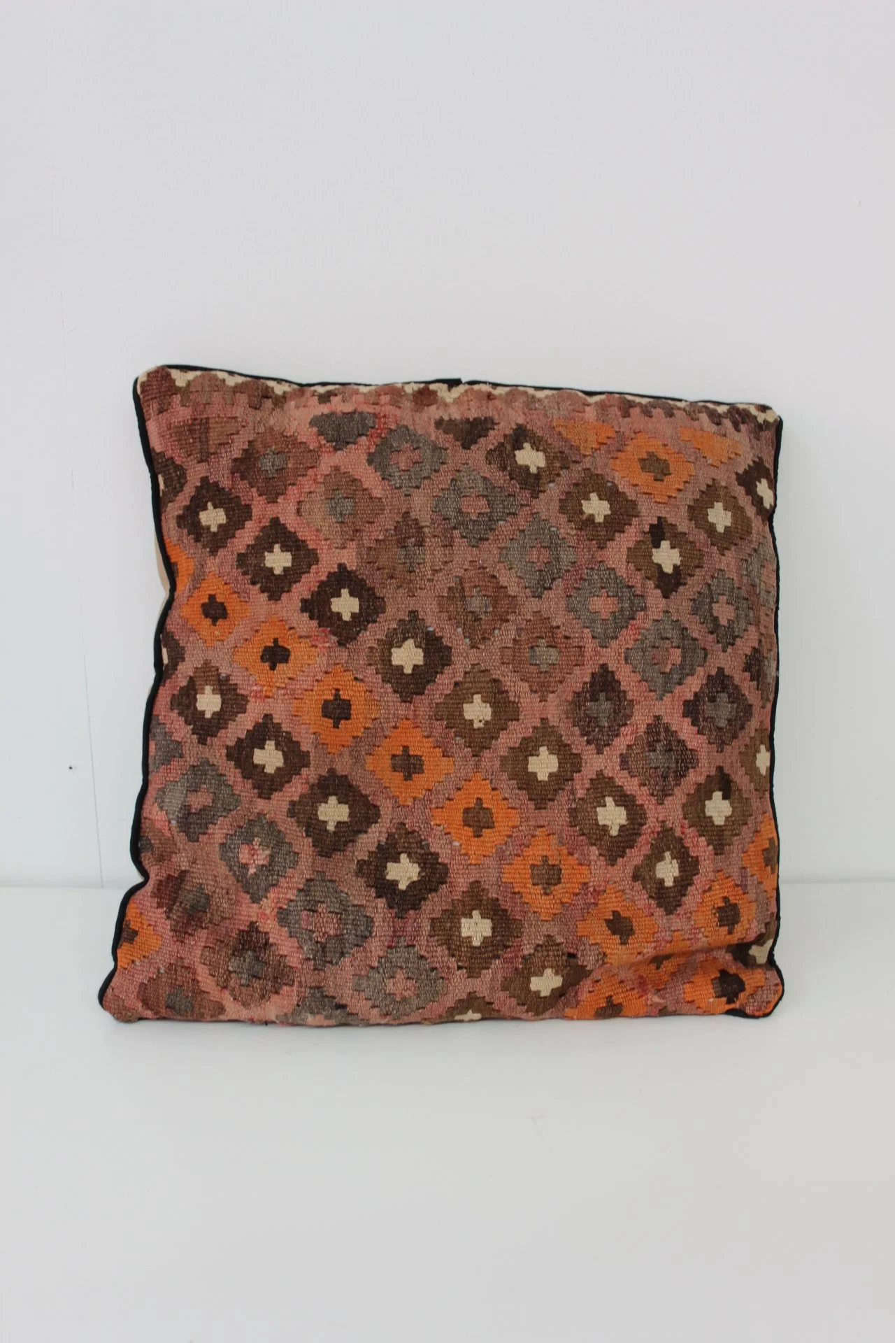 Warm Afghan Woven Cushion (Bright)