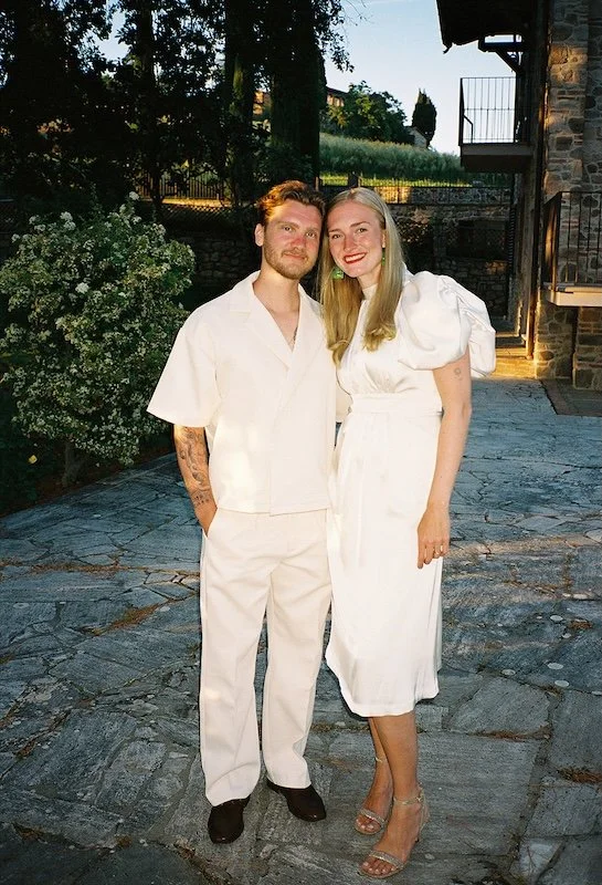 Analoge Aufnahme der Abendstimmung bei einer Hochzeit im Agriturismo Belagaggio