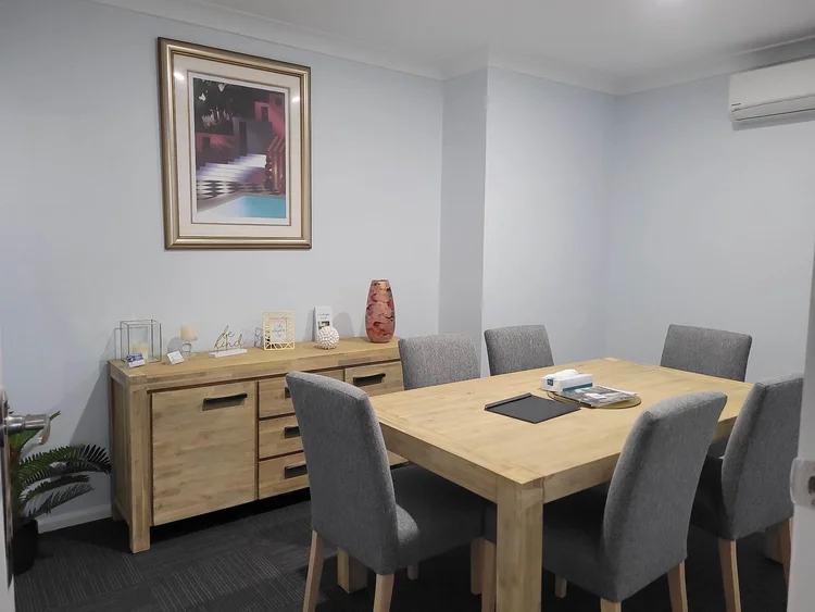 A private family meeting room