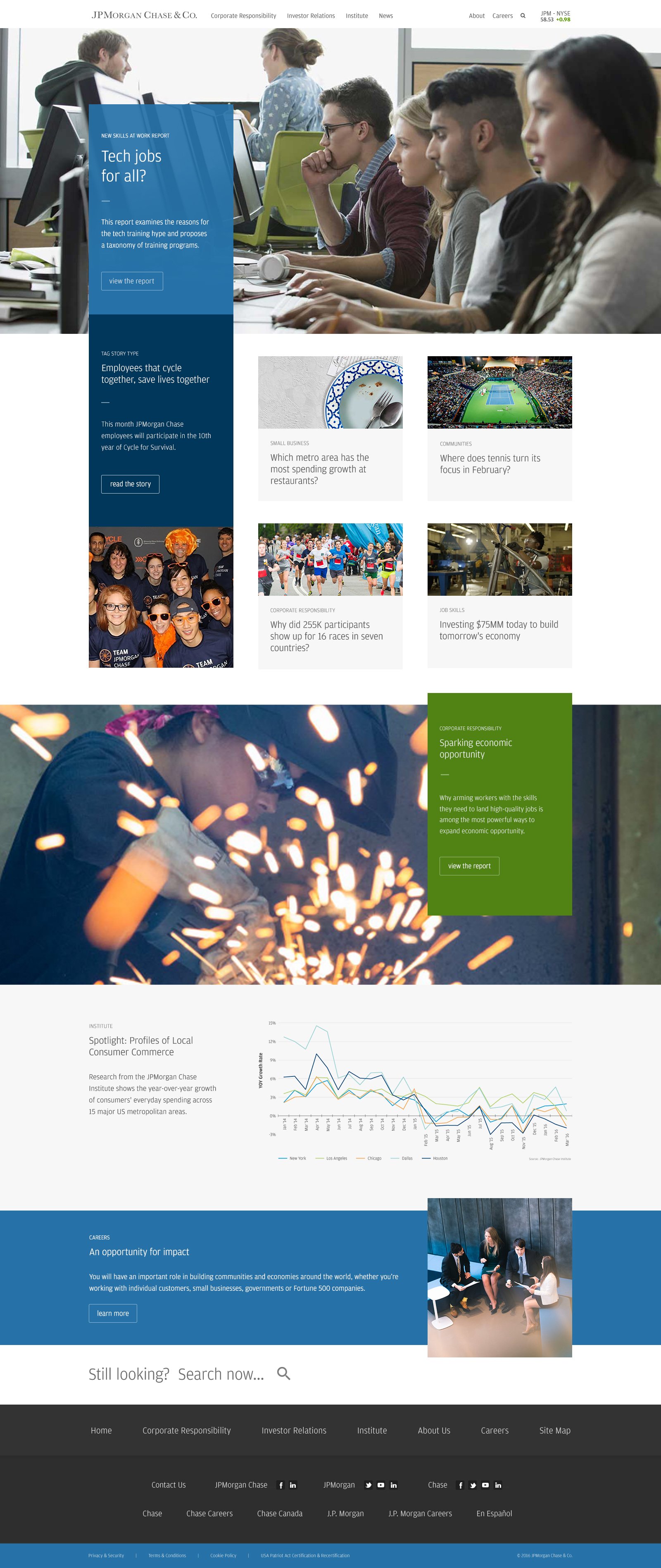 Homepage design