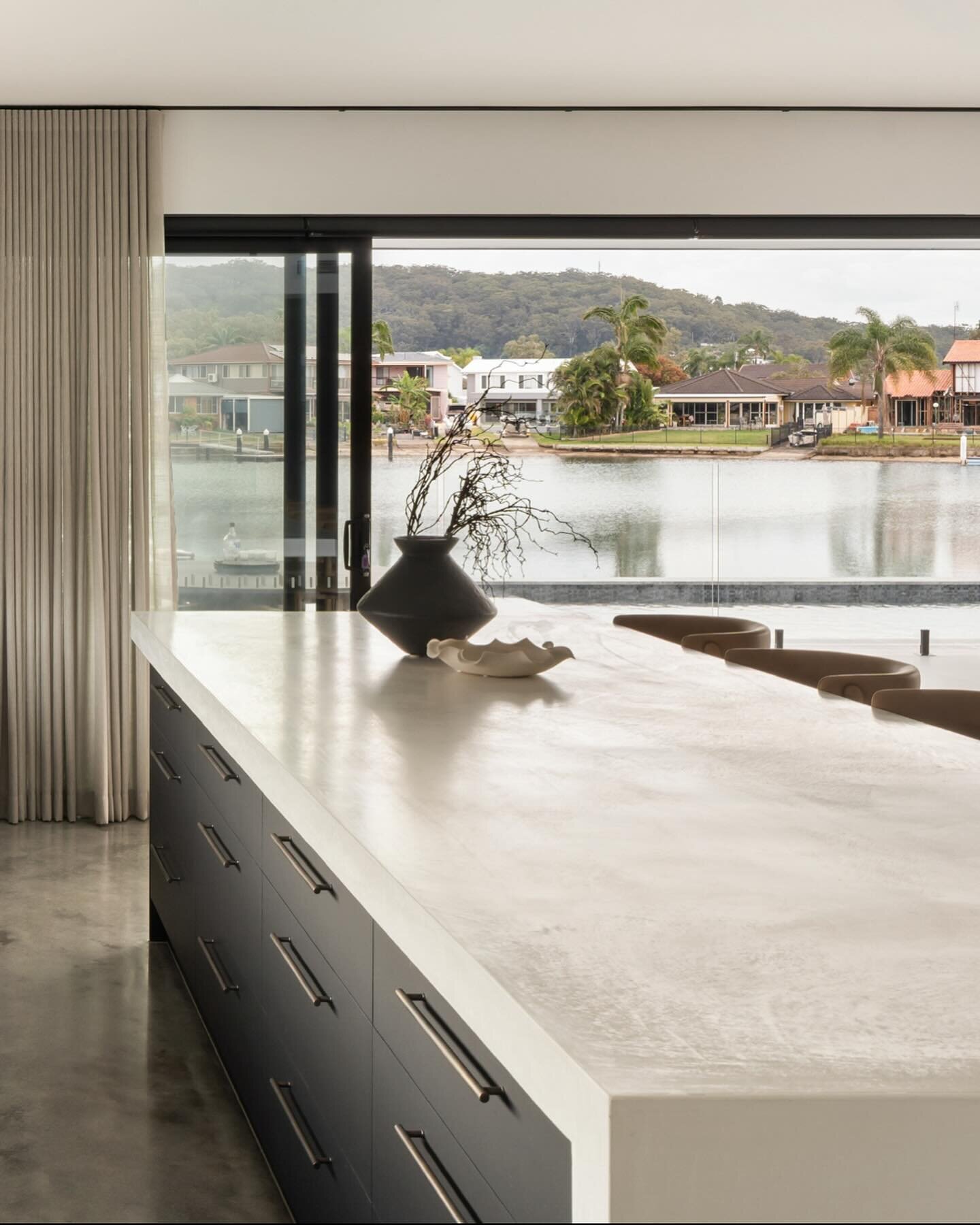 Open kitchen, dining, living with these views.