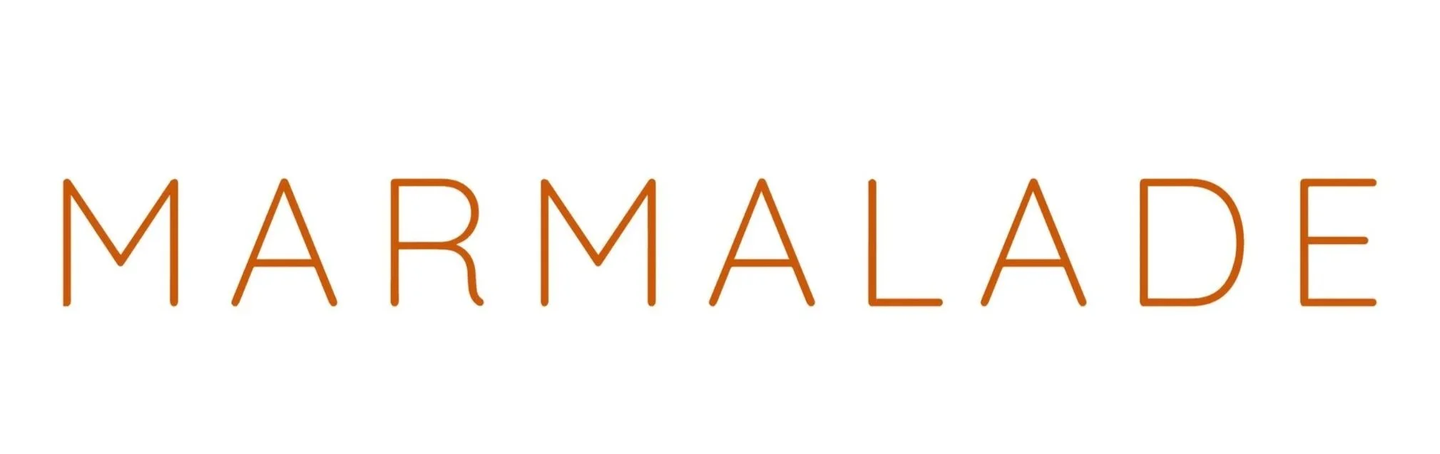 The word "MARMALEDE" in large orange capital letters on a white background.