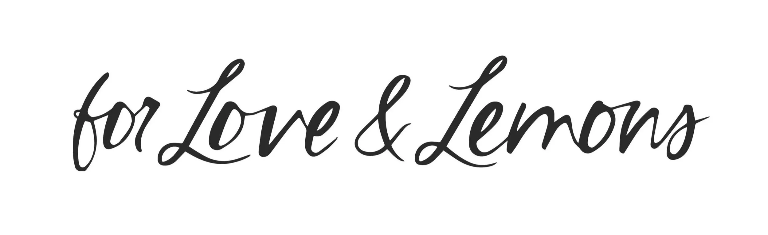 Text that says 'for Love & Lemons' in black cursive font on a white background.