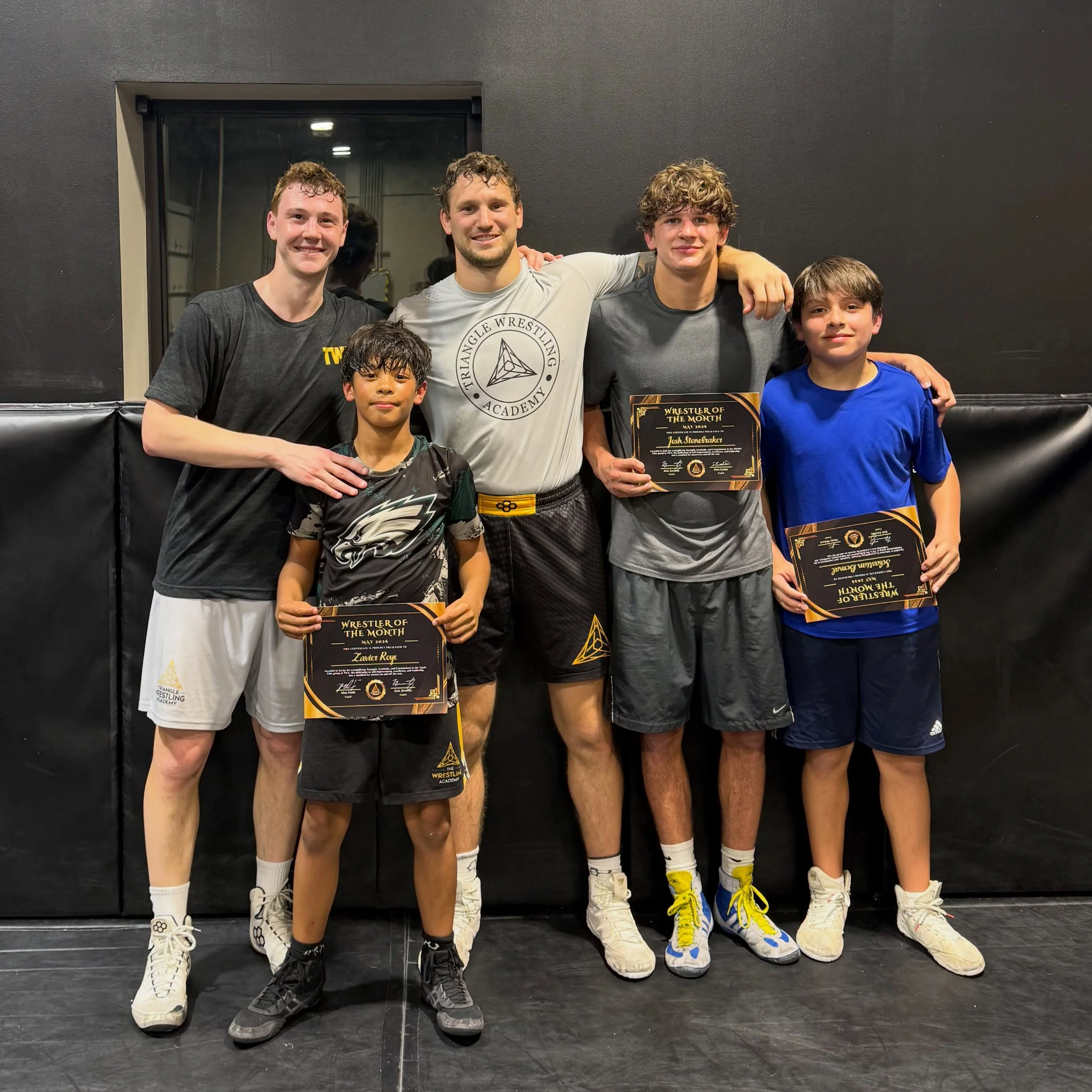 May Wrestlers of the Month 🏆

&bull; Fundamentals: Sebastian Bernal
&bull; Youth Elite: Zavier Roye
&bull; MS/HS Elite: Josh Stonebraker
&bull; Girls: Kynzee Roberts

Great work by all four athletes! Our coaches are all proud of you and the leadersh