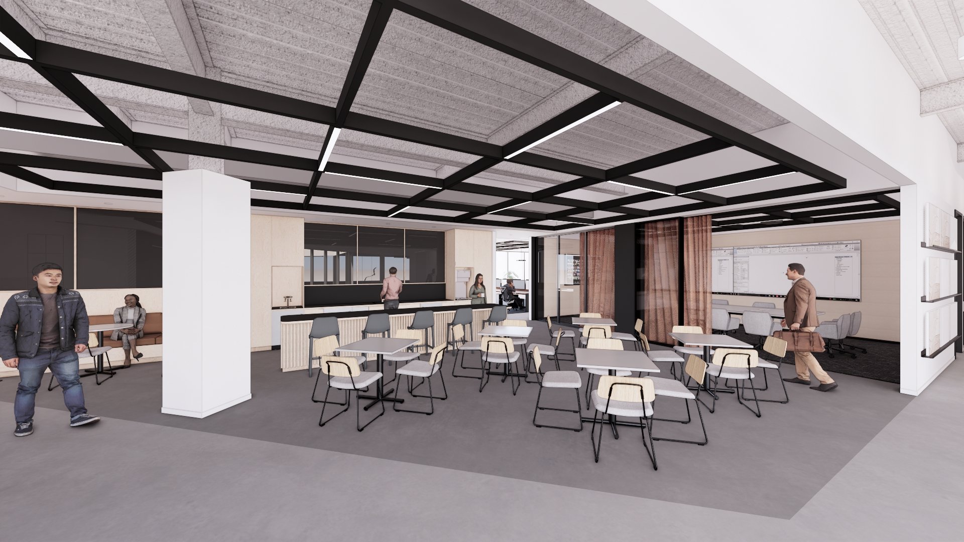 Rendering of Work Cafe