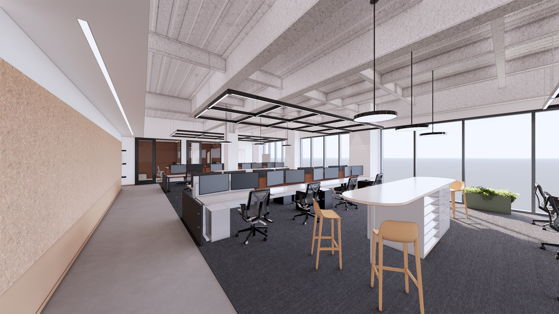 Rendering of Office Space