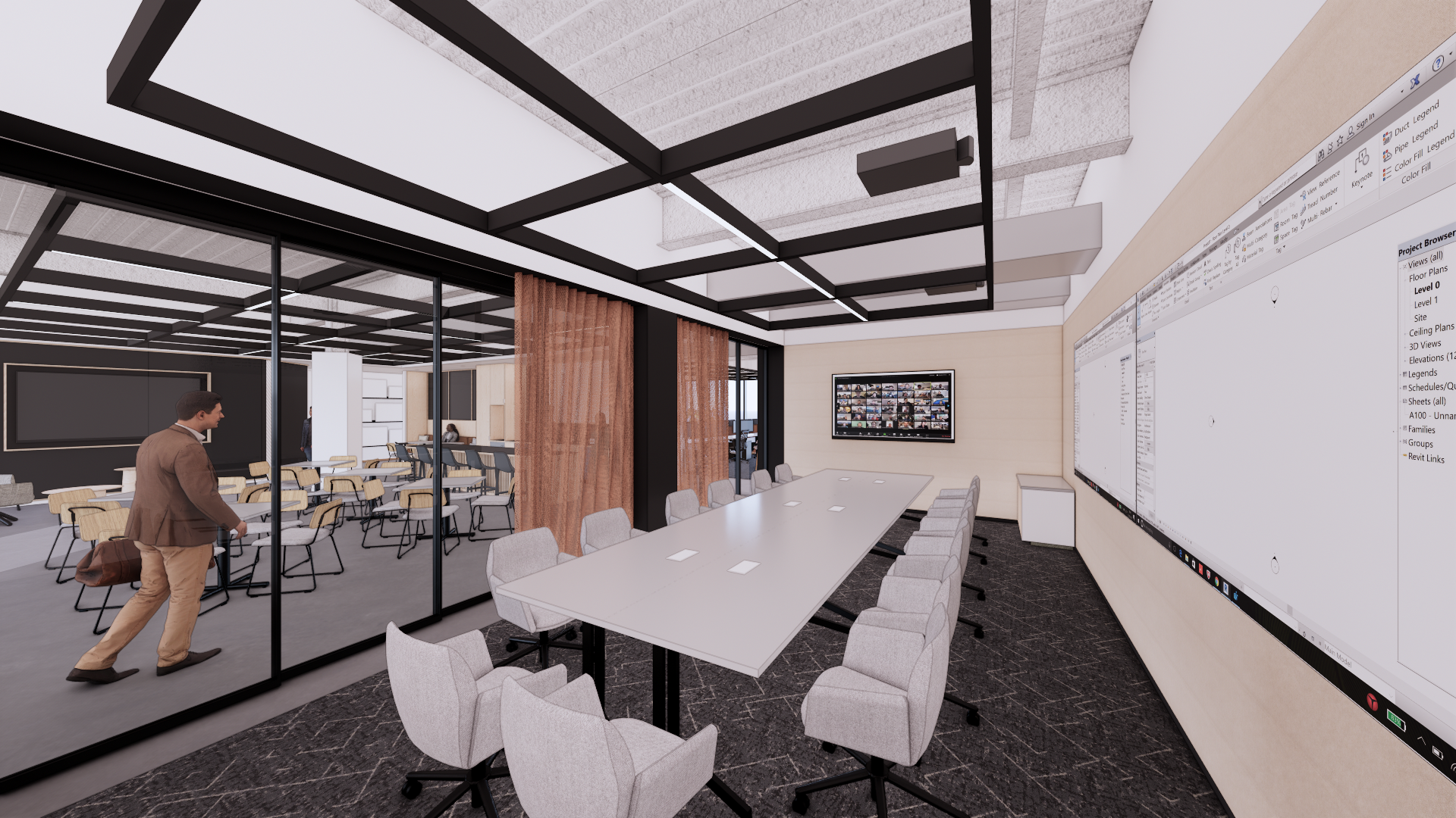 Rendering of Conference Room