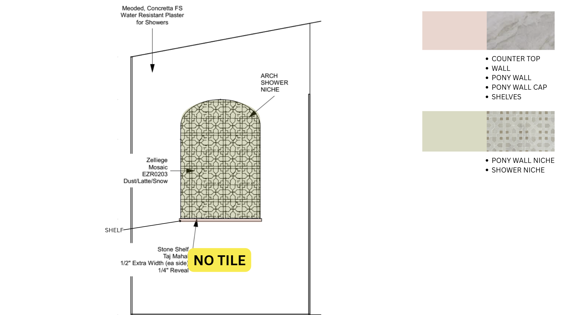 Primary Bath Notes for Contractors