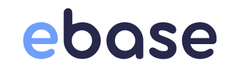 eBASE logo with lowercase blue letters