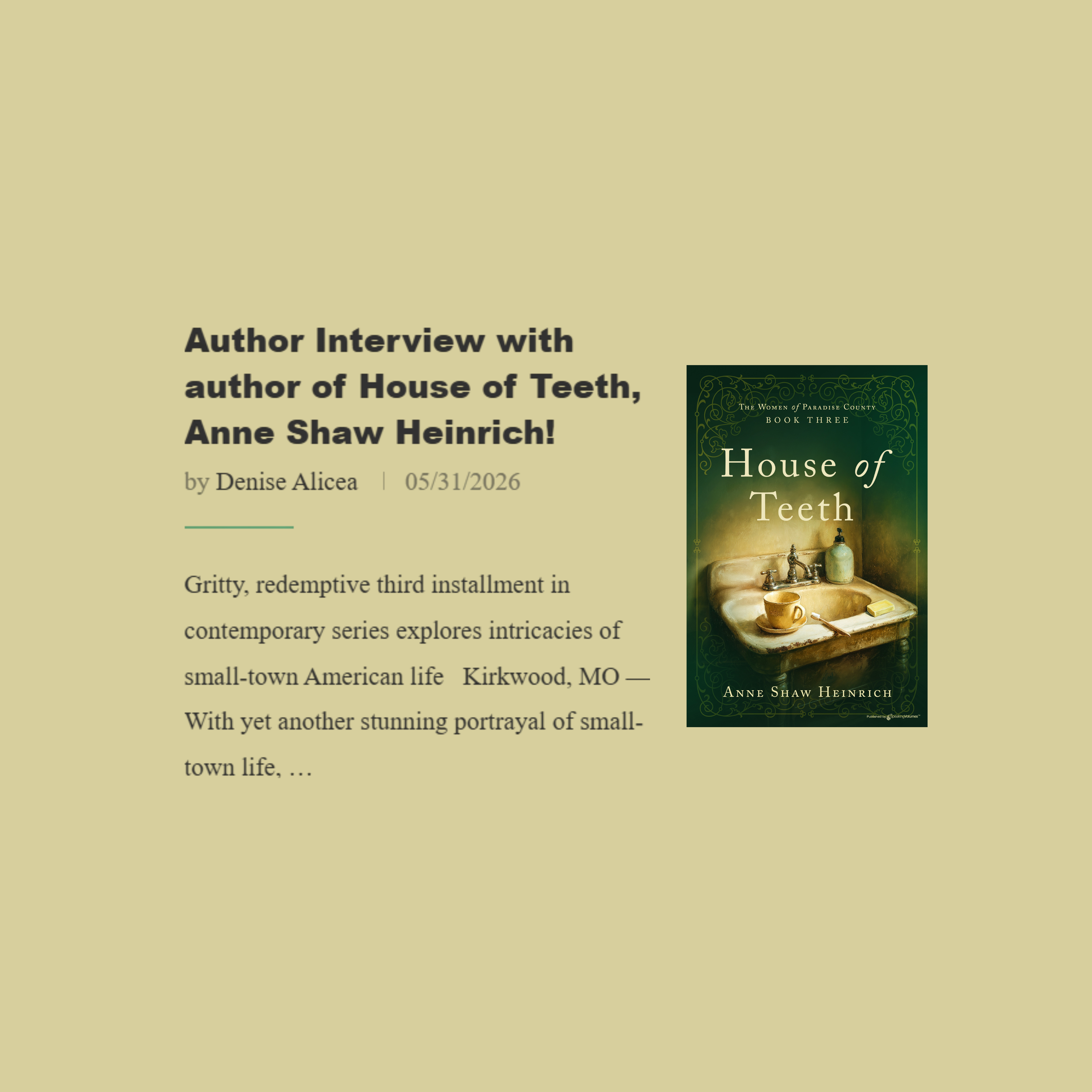 Pen &amp; Muse Interviews Anne