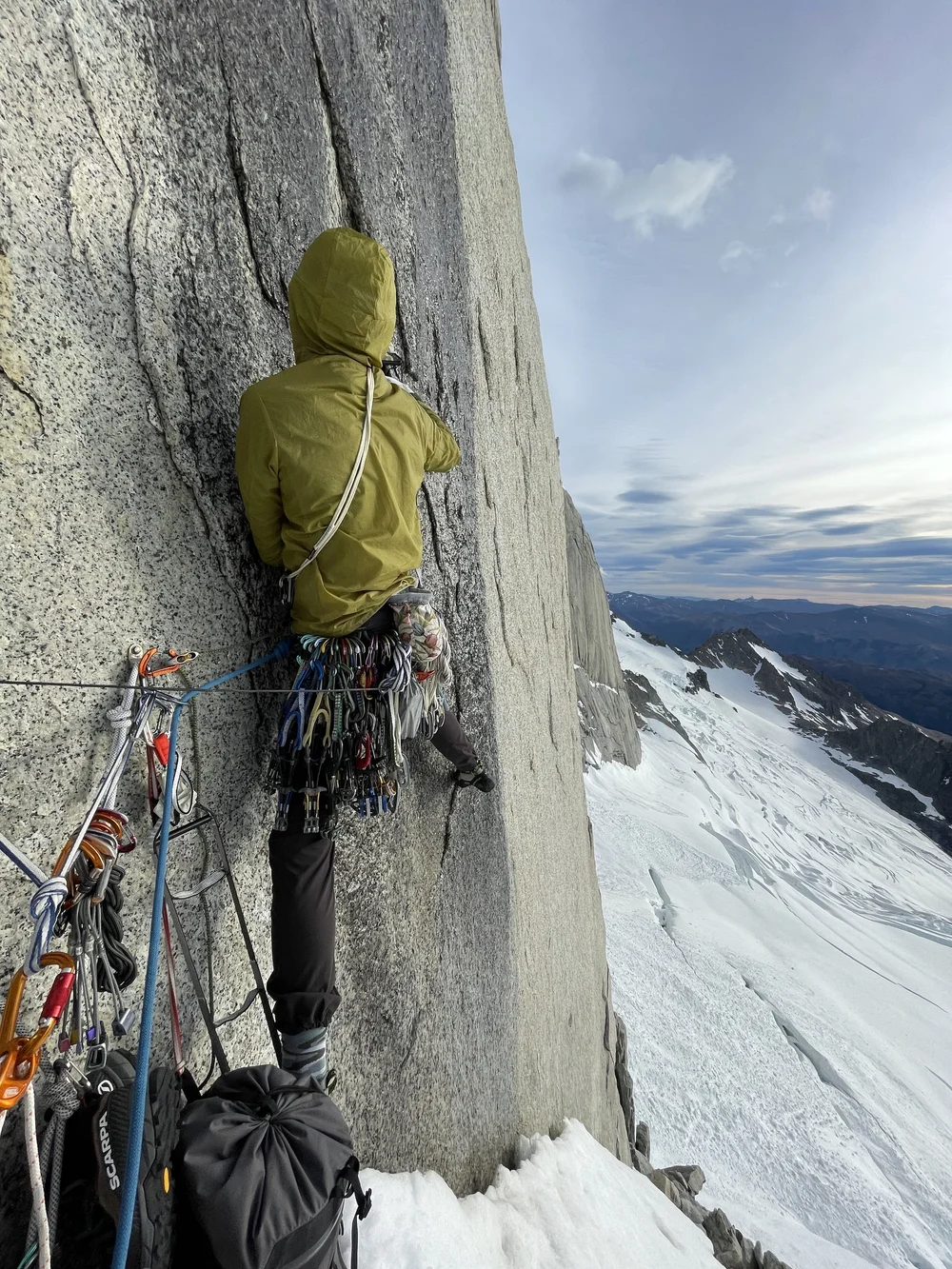 Setting off on the first and only lead of my block (Photo: Colin Haley)