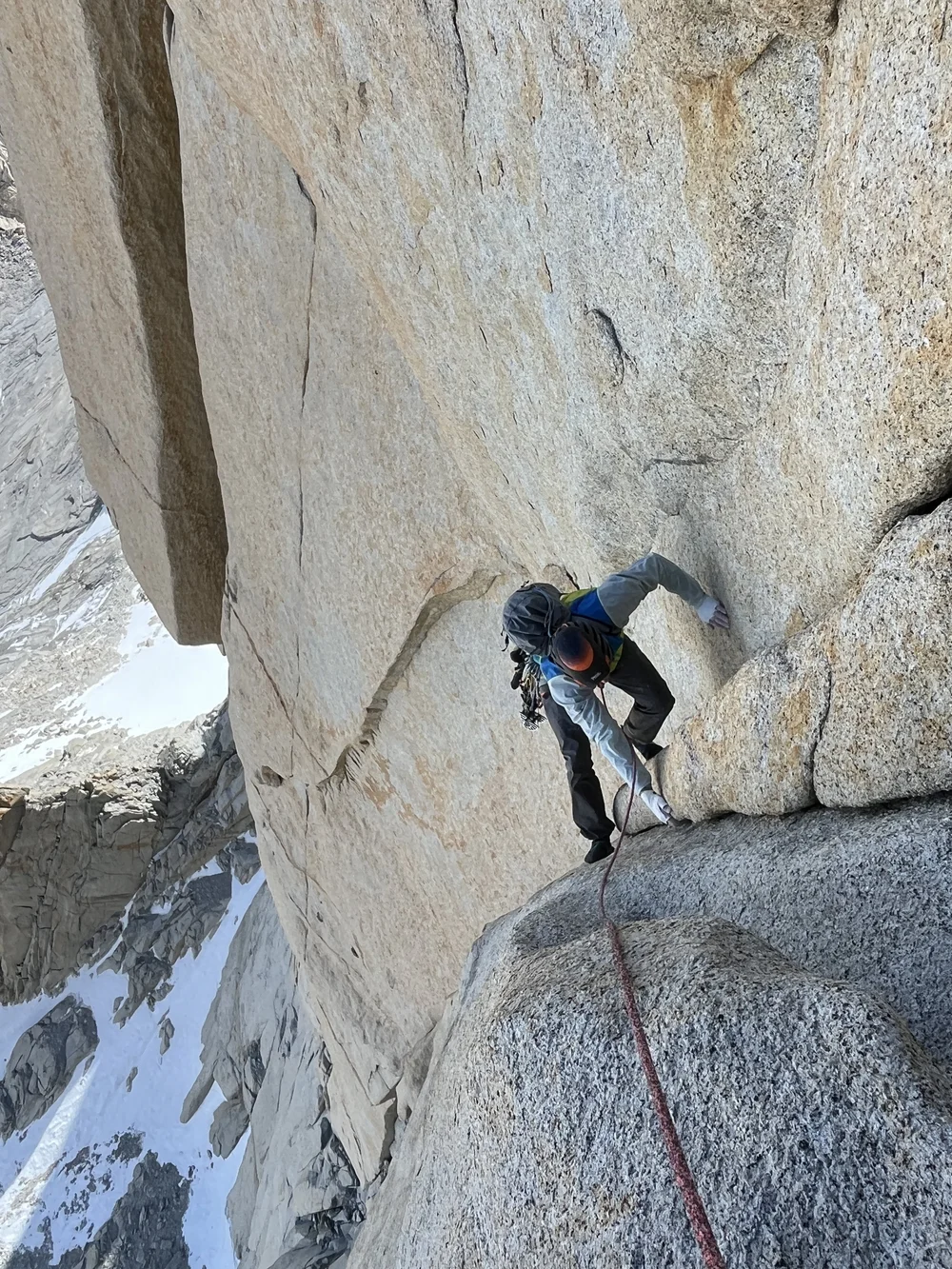 Colin following an excellent pitch of 5.10 climbing