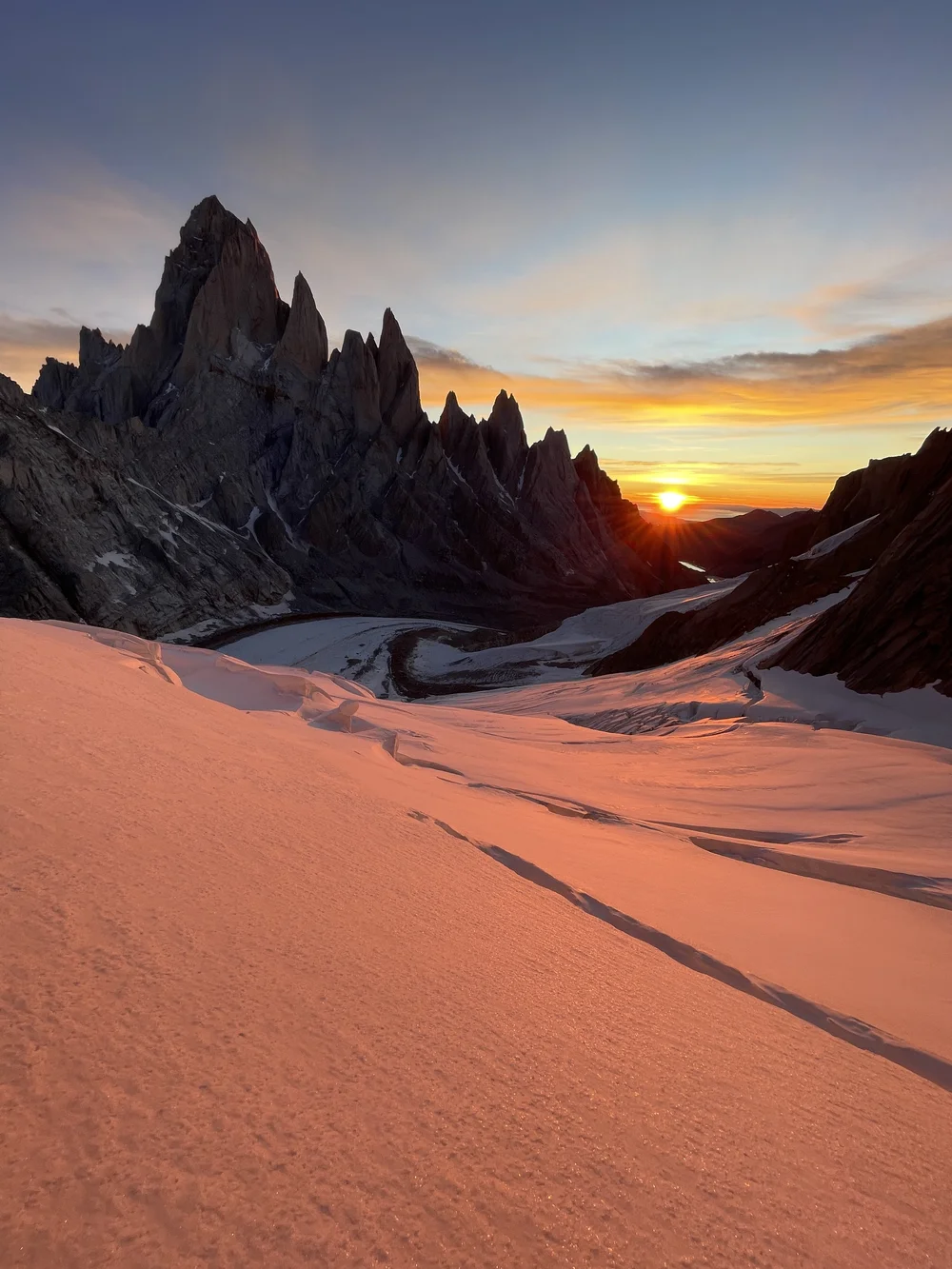The view westward as we began the approach (Photo: Colin Haley)