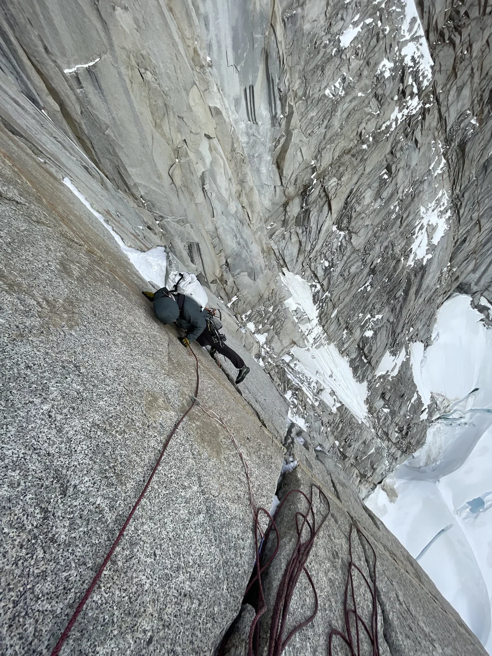 Slab moves in gloves (Photo: Colin Haley)