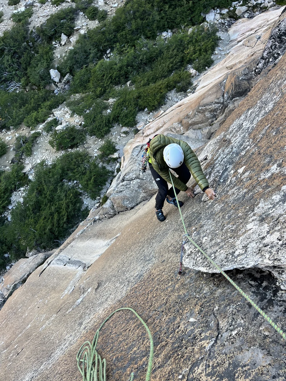 Thomas pulling the crux