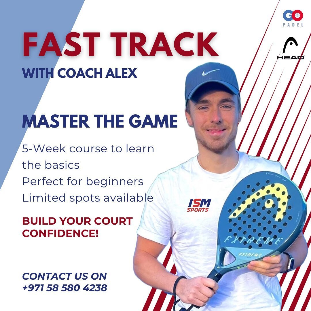 New to padel? Our Fast Track course is perfect for beginners! With weekly sessions focusing on different shots, your confidence on the court will grow in no time! Limited spots available, so enroll today! 🚀🎾

&mdash;&mdash;&mdash;-

هل أنت جديد في 