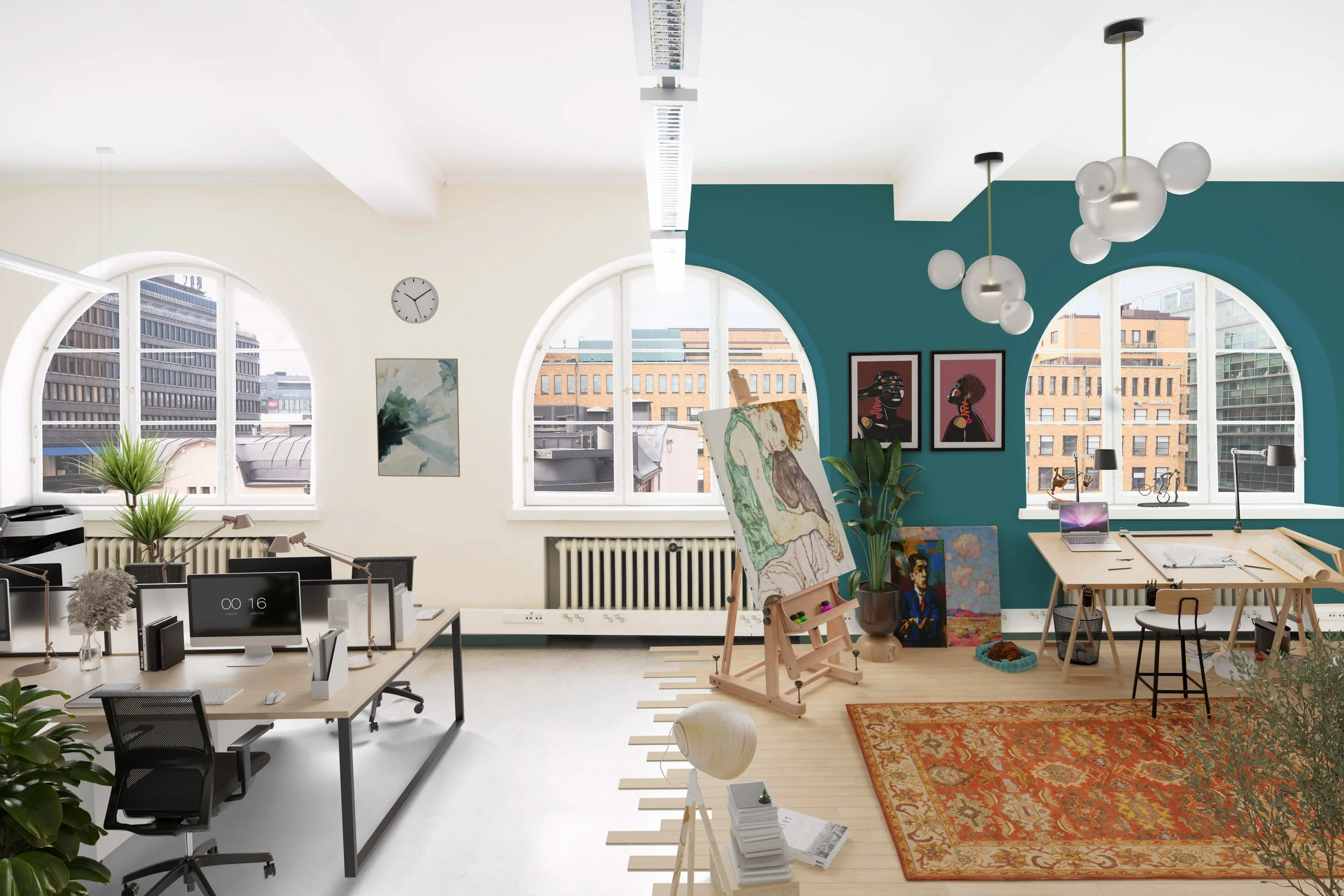 Päärautatieasema // Digitaalisesti kalustetut tilakuvat