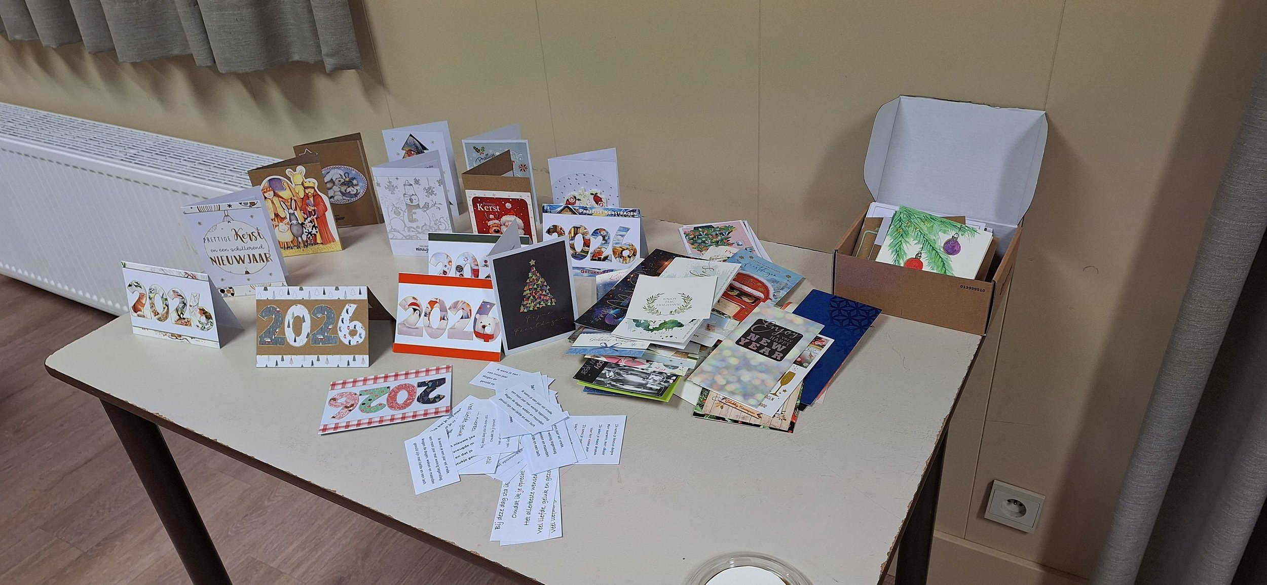 Kerstkaartjes maken 2025 : enkele sfeerbeelden