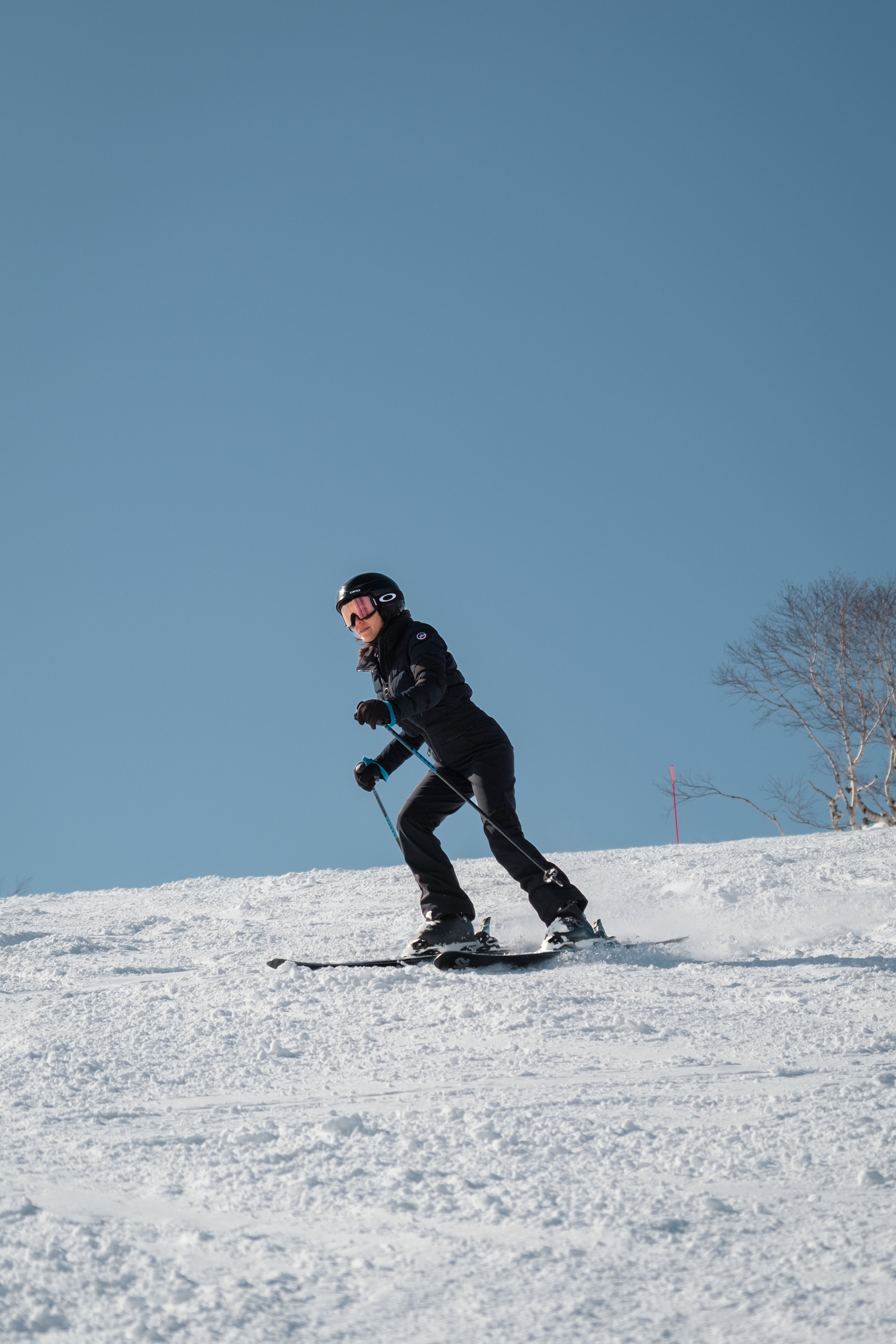 Woman Skiing in Niseko - Winter Activity