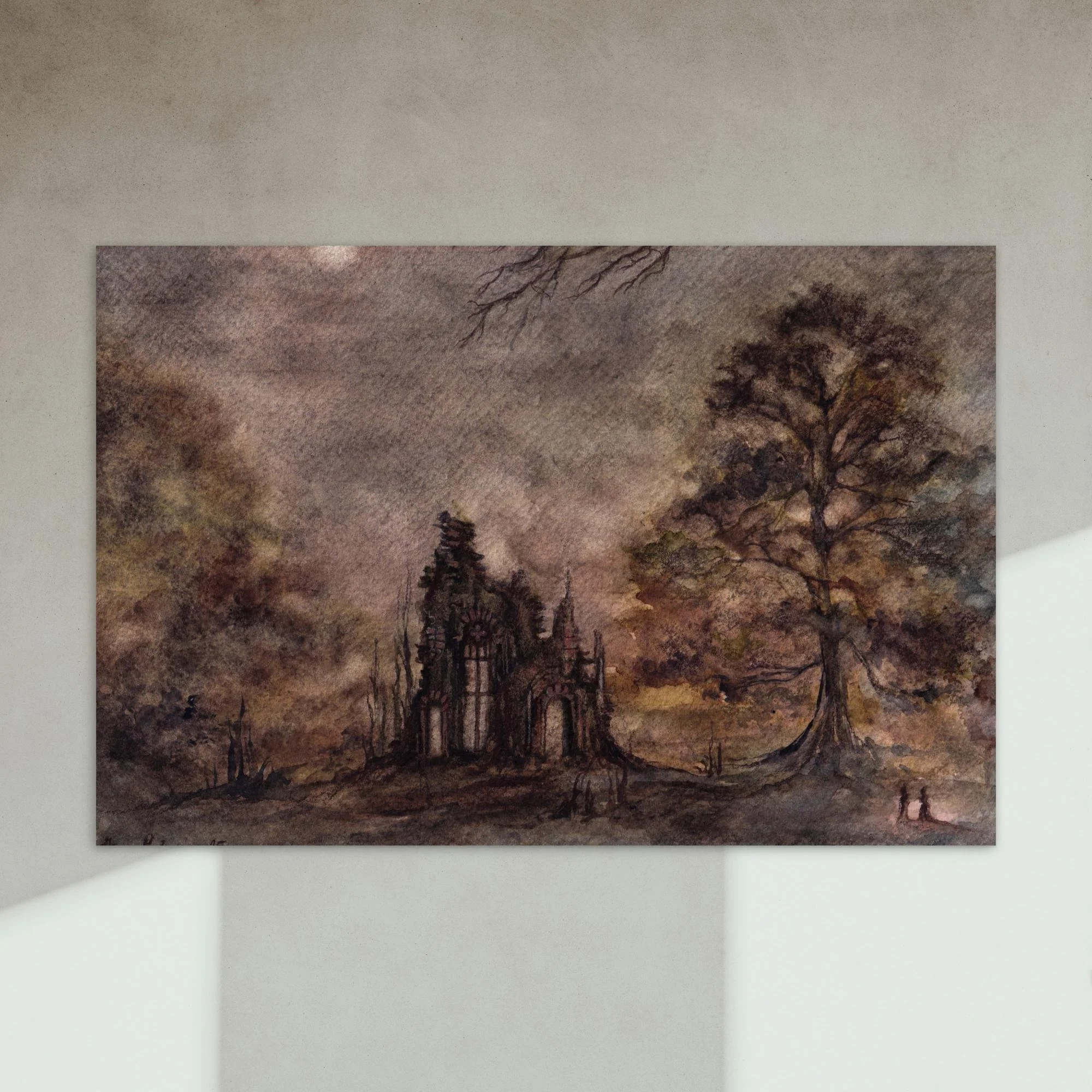 "Ruins" postcard print