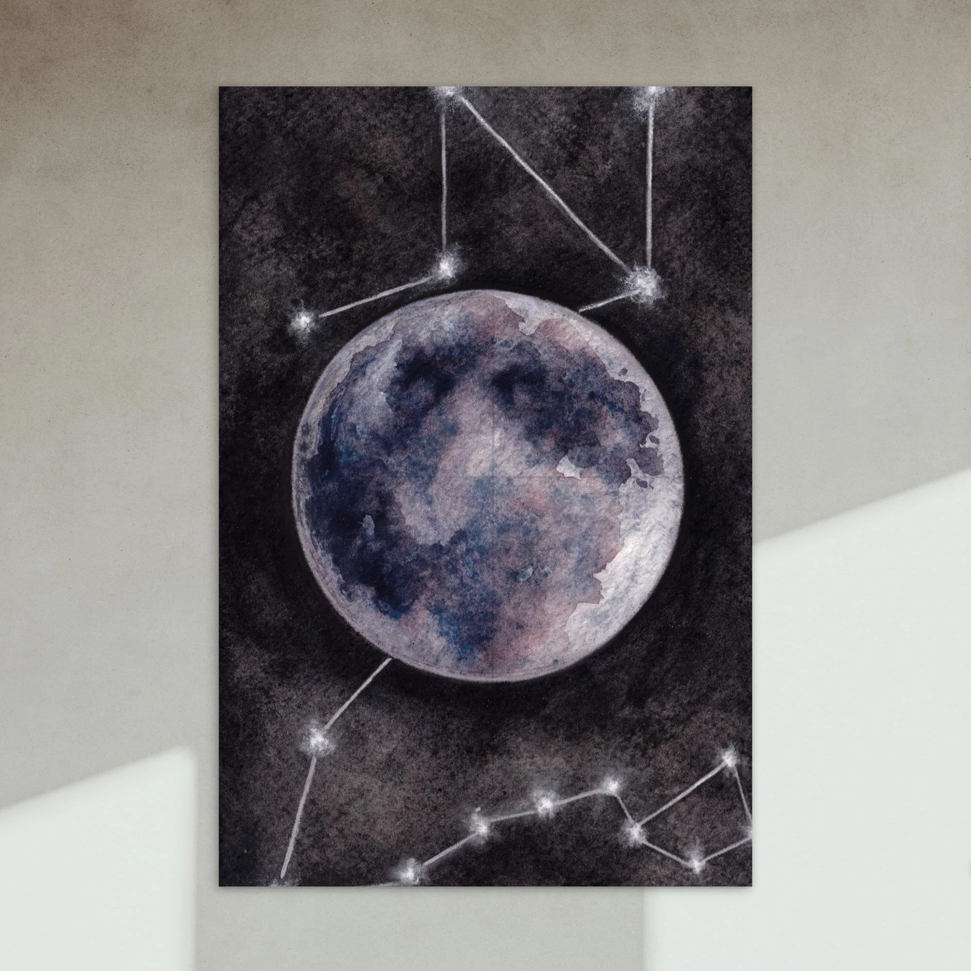 "Dusk Moon" Postcard print